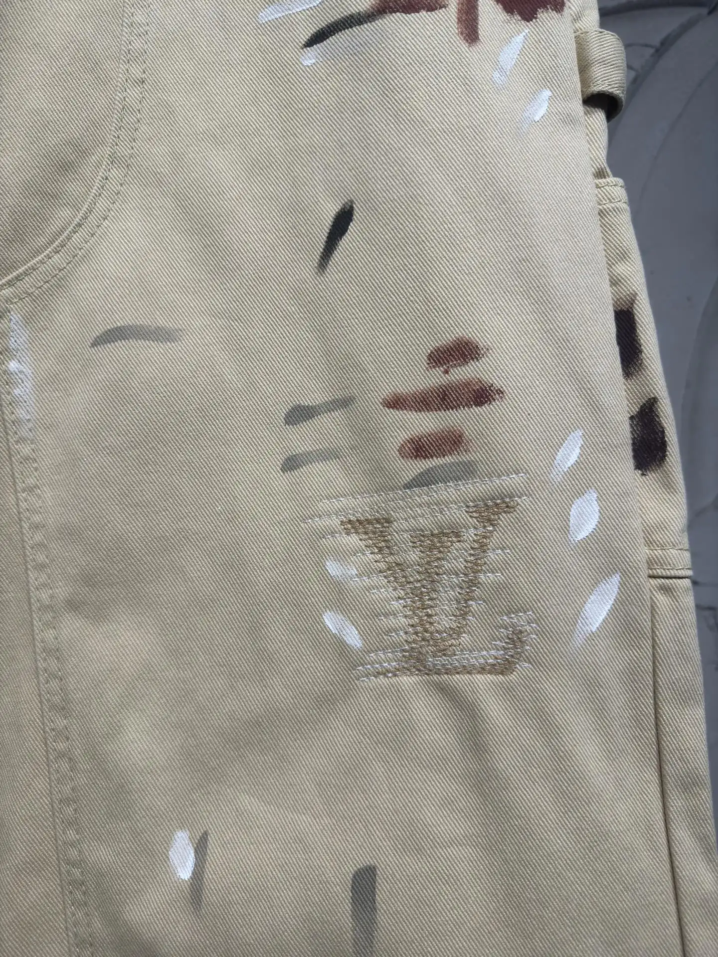 Paint-Splatter Embroidered Carpenter Trousers D24524322 — view 8