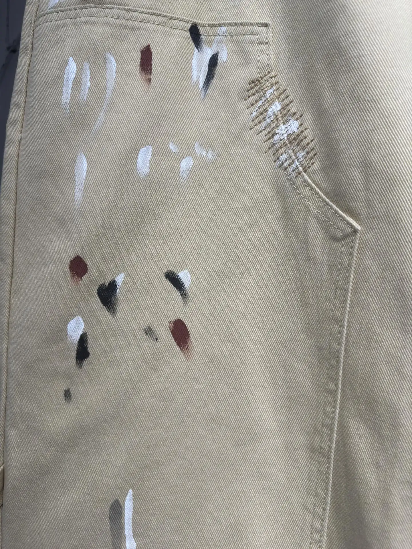Paint-Splatter Embroidered Carpenter Trousers D24524322 — view 10