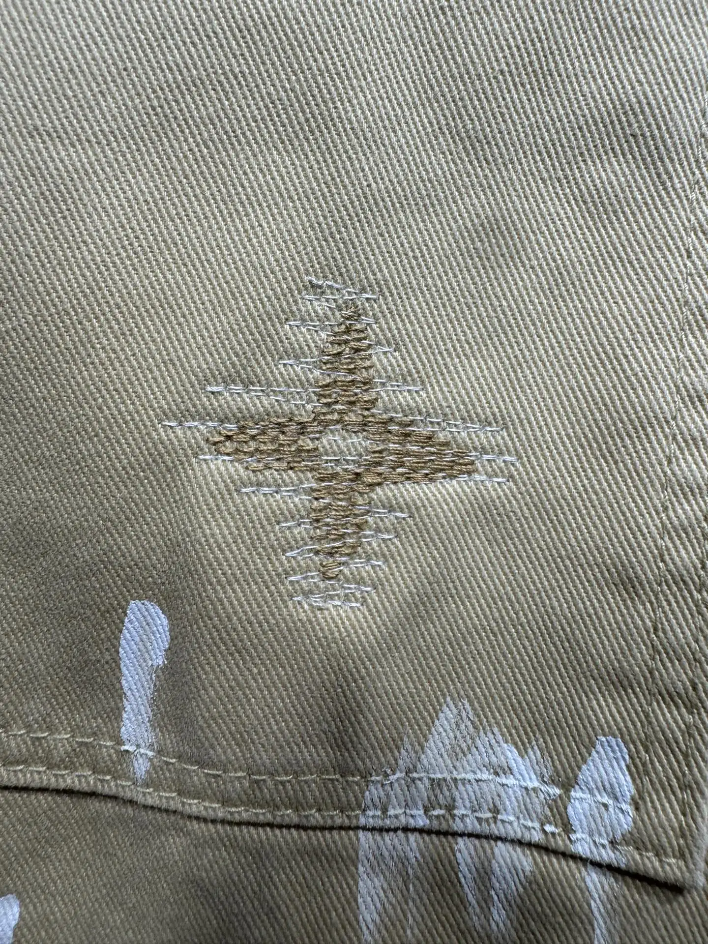 Paint-Splatter Embroidered Carpenter Trousers D24524322 — view 13