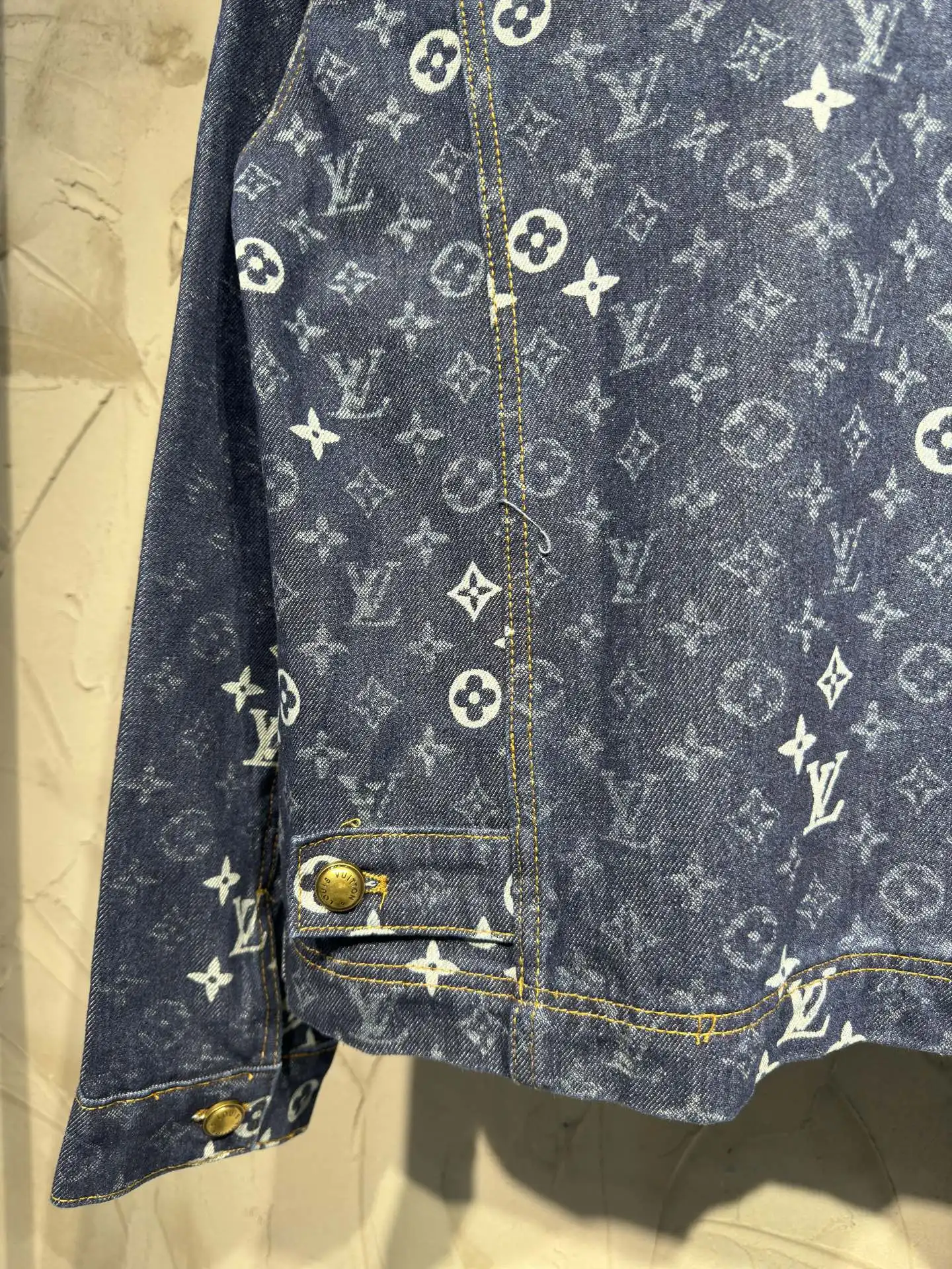 Monogram Denim Zip-Up Jacket with Corduroy Collar D24524343 — view 10