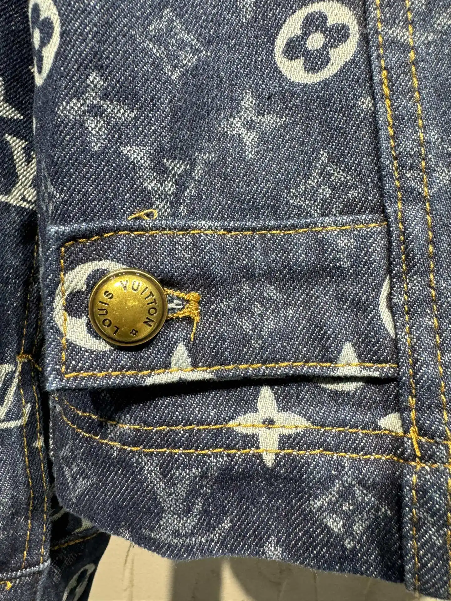 Monogram Denim Zip-Up Jacket with Corduroy Collar D24524343 — view 11