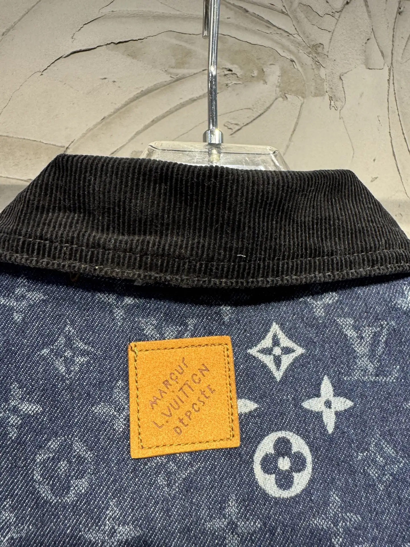 Monogram Denim Zip-Up Jacket with Corduroy Collar D24524343 — view 15