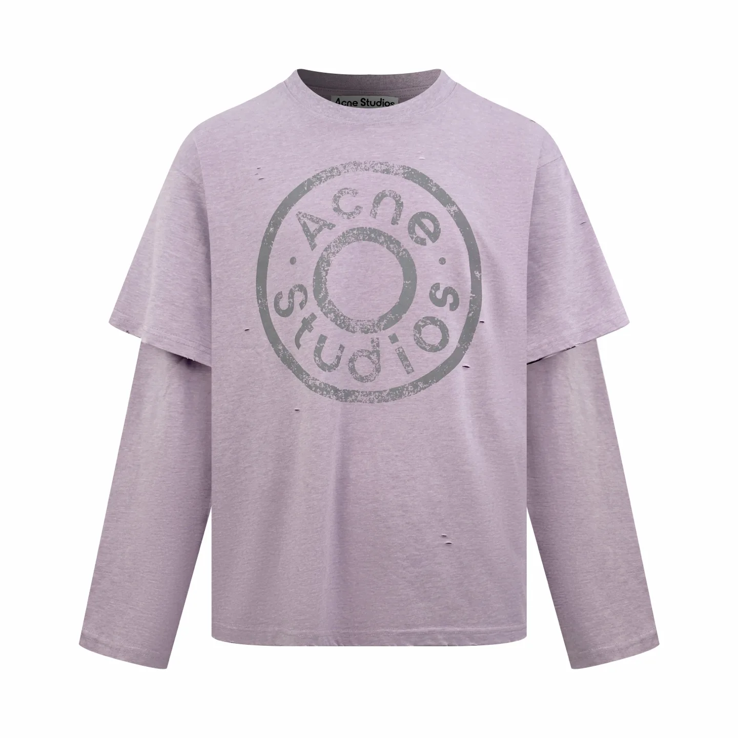 Distressed Logo Layered Long-Sleeve T-Shirt D24520432