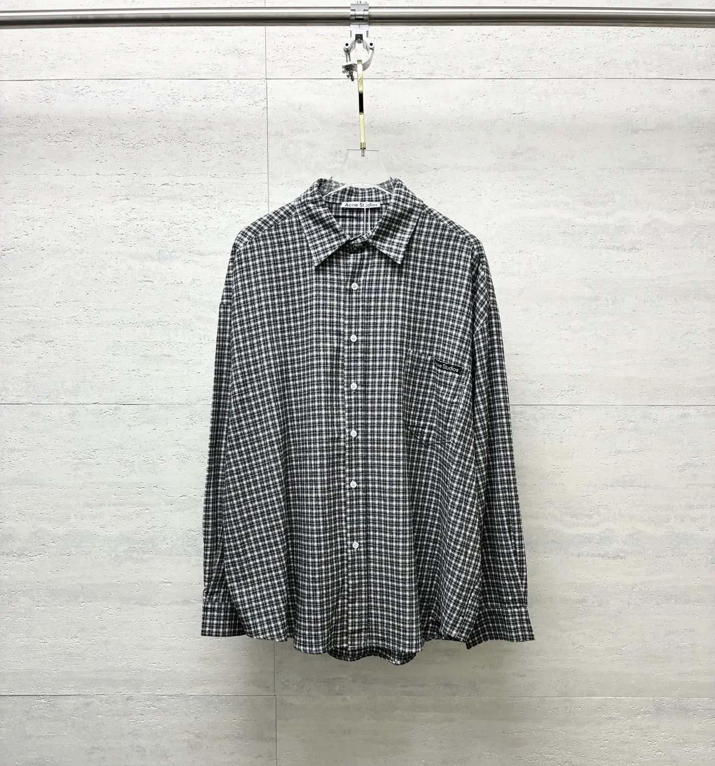 Logo-Tab Checked Flannel Shirt D24819105
