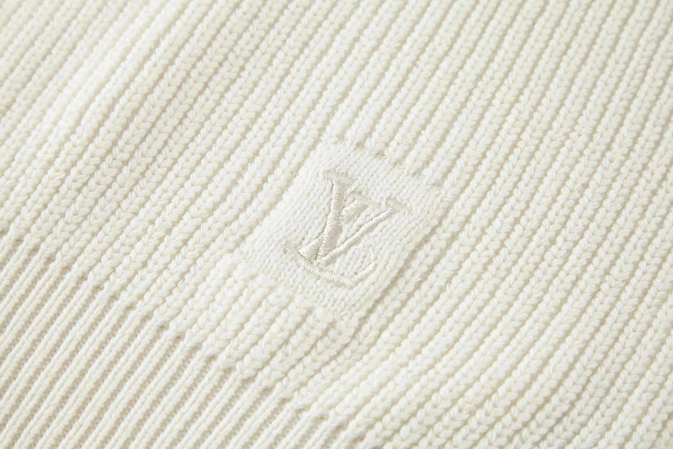 Logo-Embroidered Ribbed Cashmere-Blend Sweater D25022490 — view 4