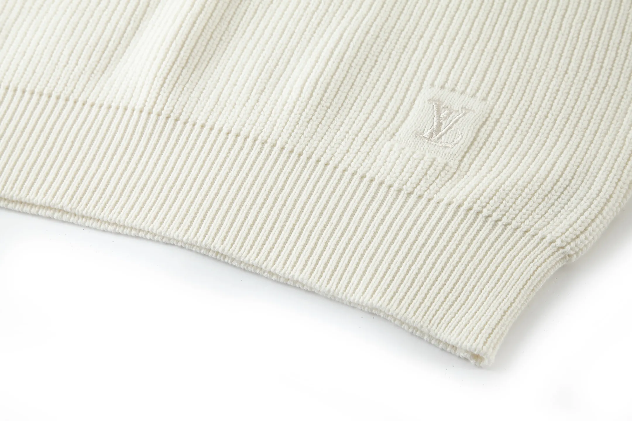 Logo-Embroidered Ribbed Cashmere-Blend Sweater D25022490 — view 6