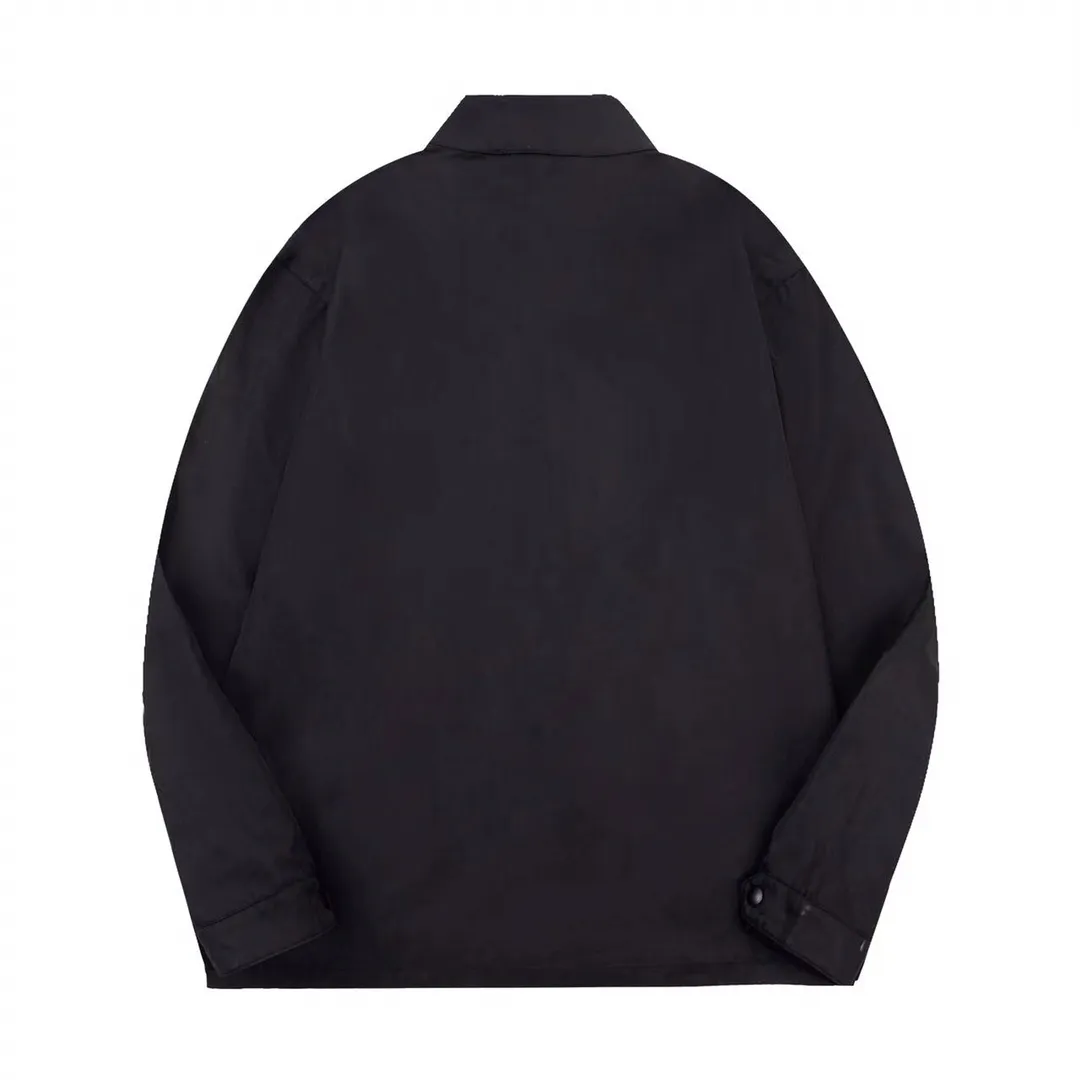 Logo-Plaque Nylon Zip-Up Shirt Jacket D25013445 — view 2