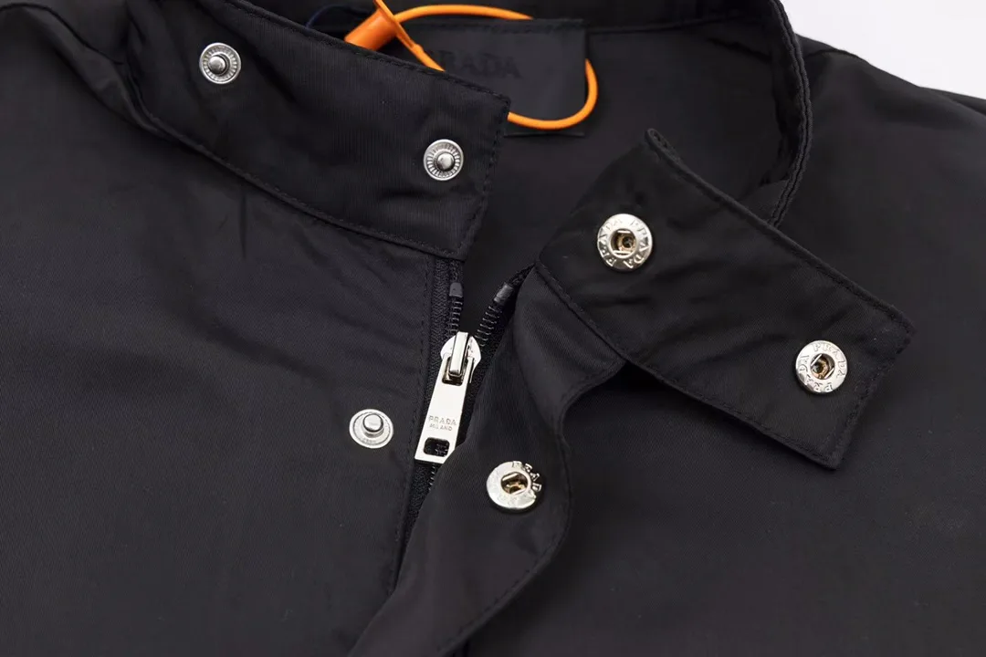 Logo-Plaque Nylon Zip-Up Shirt Jacket D25013445 — view 5