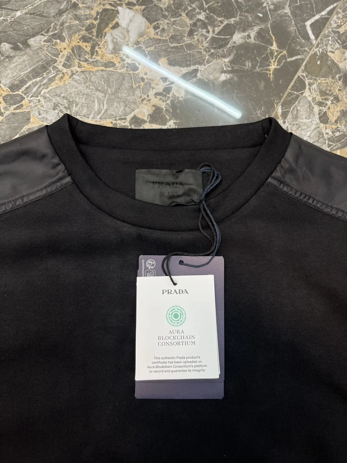 Re-Nylon Trim Fleece Sweatshirt D25020427 — view 5