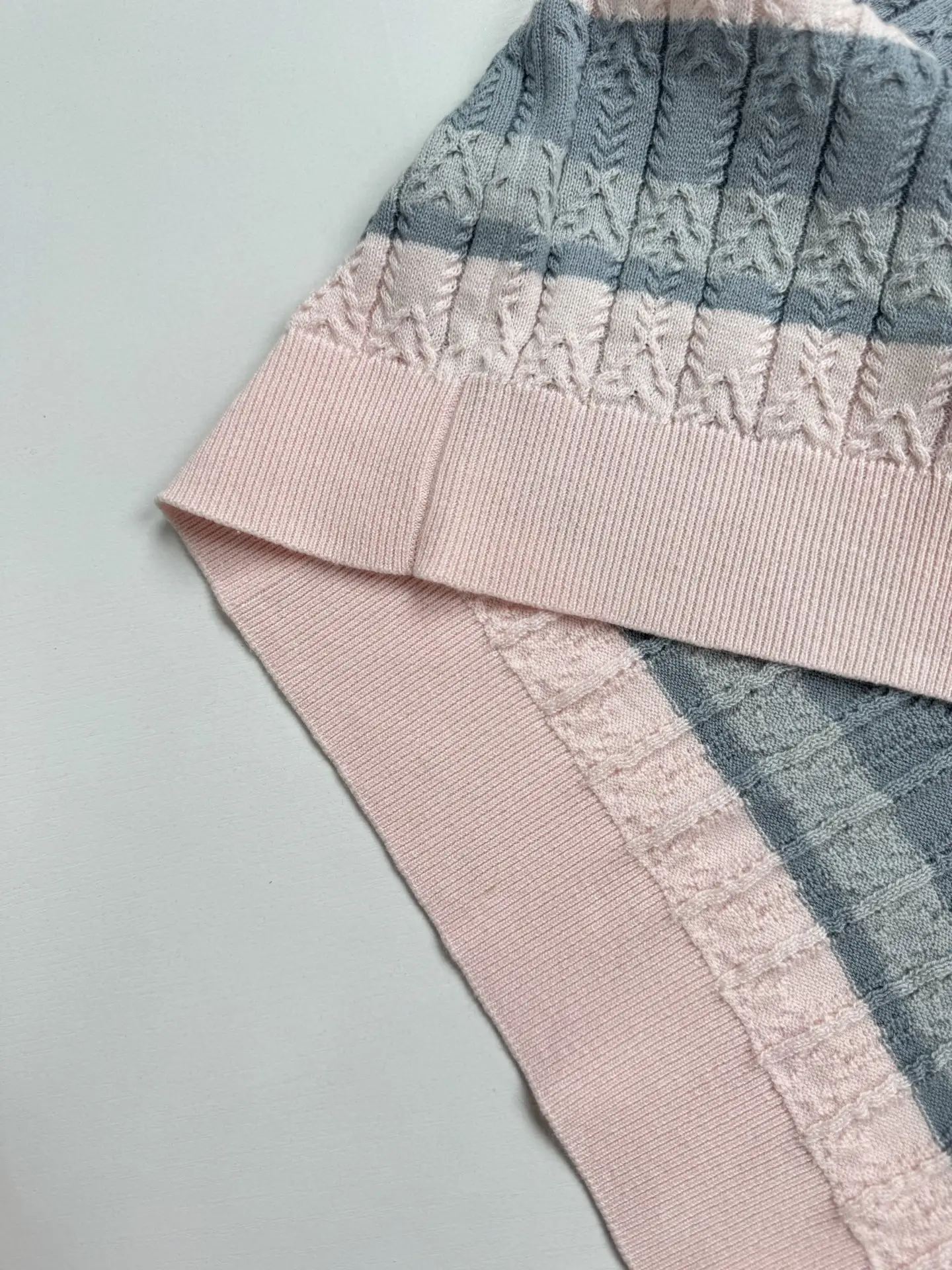 Striped Cable-Knit Short-Sleeve Polo Shirt D25518707 — view 8