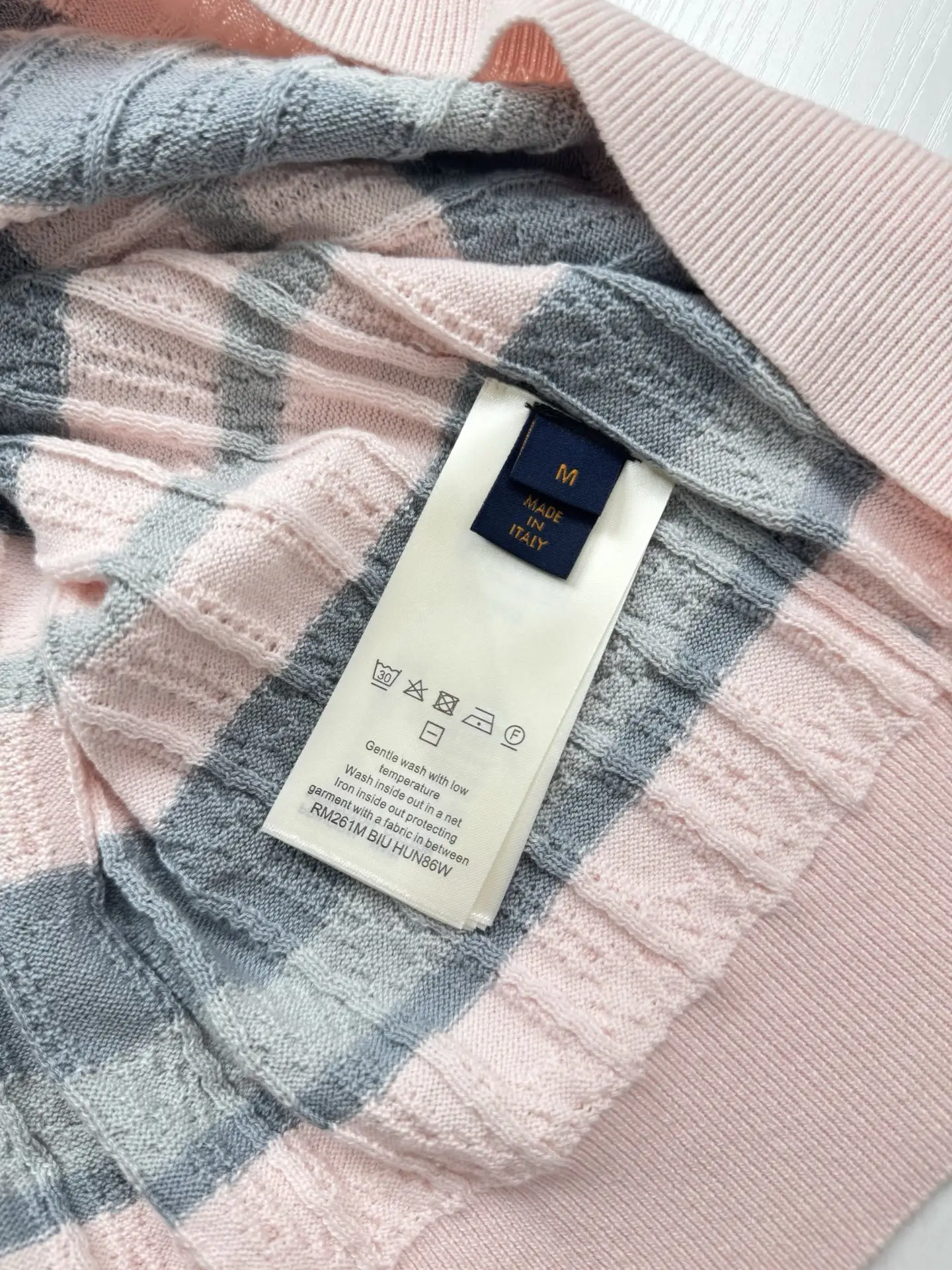 Striped Cable-Knit Short-Sleeve Polo Shirt D25518707 — view 10