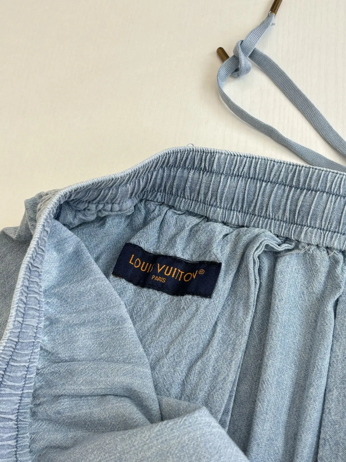 Monogram Embroidered Chambray Denim Shorts D25518725 — view 11