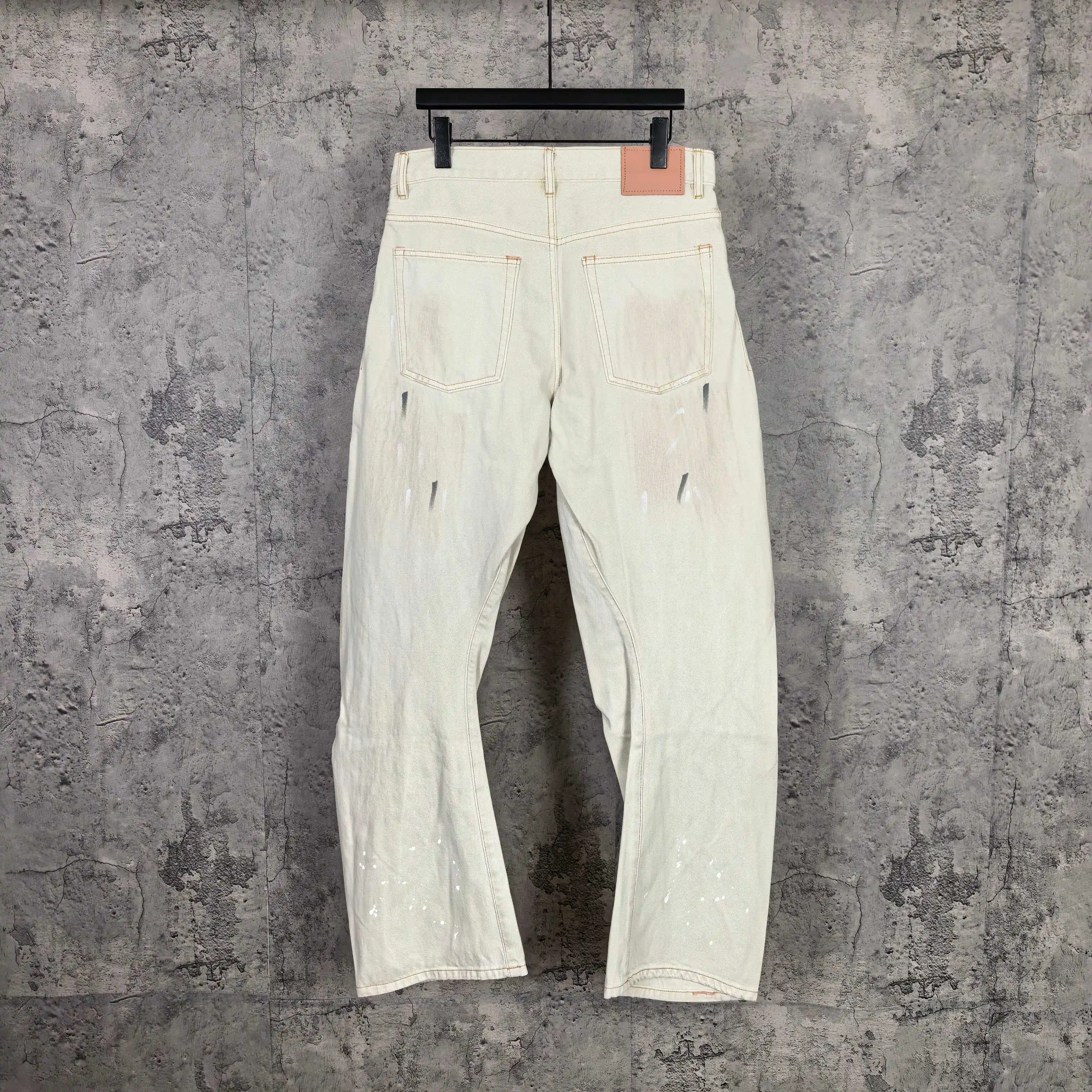 2006F Paint-Splatter Curved-Leg Jeans D25524521 — view 2