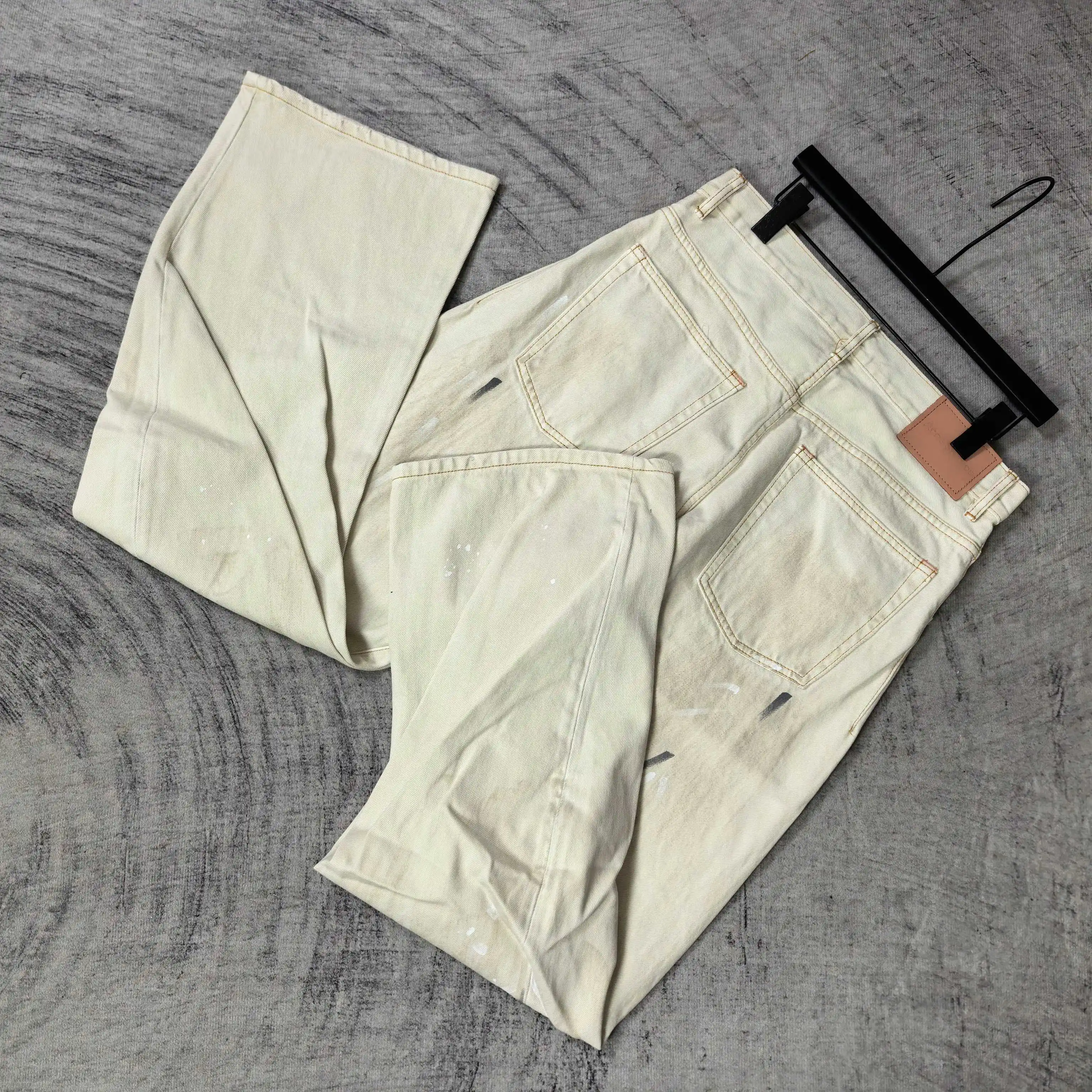 2006F Paint-Splatter Curved-Leg Jeans D25524521 — view 5