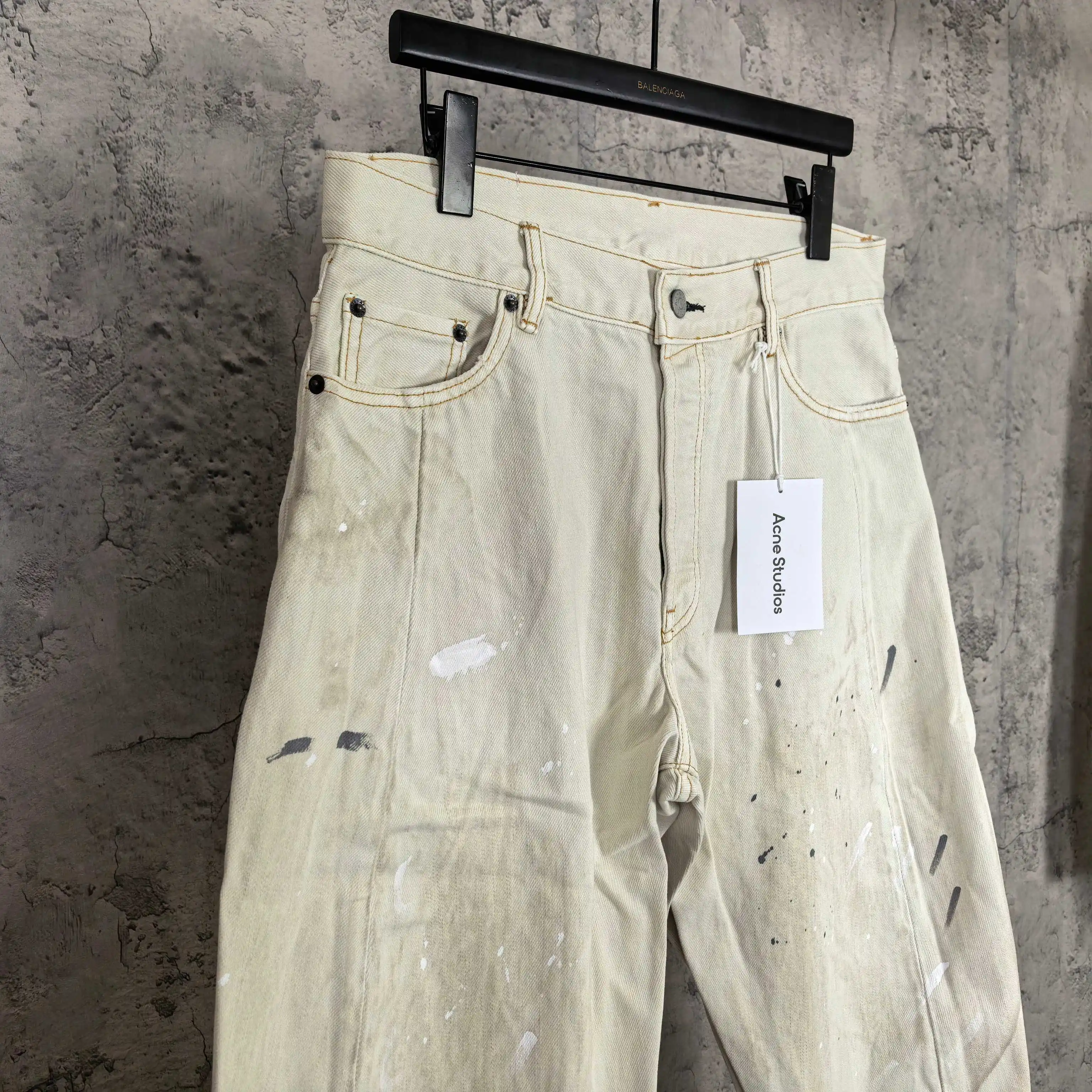 2006F Paint-Splatter Curved-Leg Jeans D25524521 — view 7