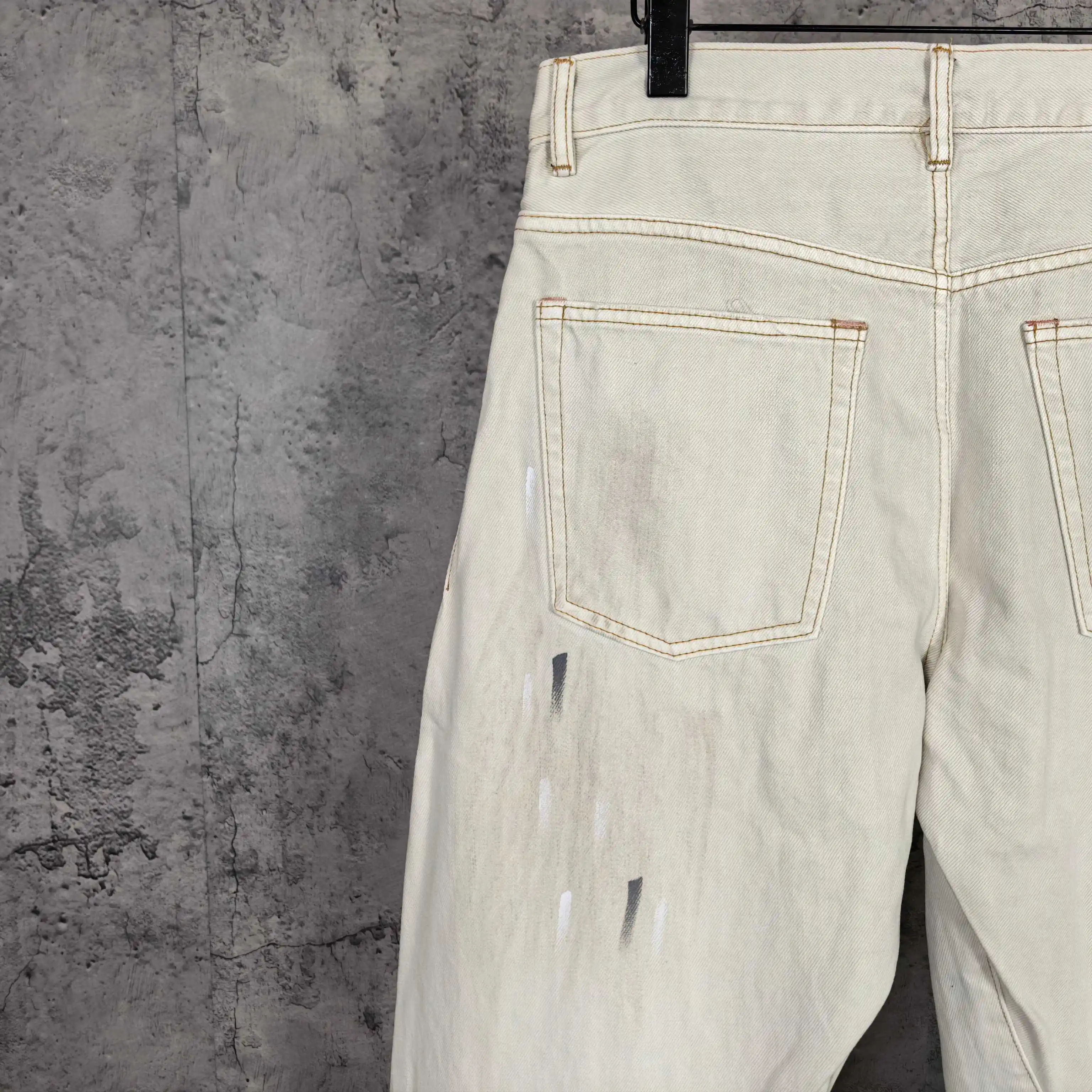 2006F Paint-Splatter Curved-Leg Jeans D25524521 — view 12