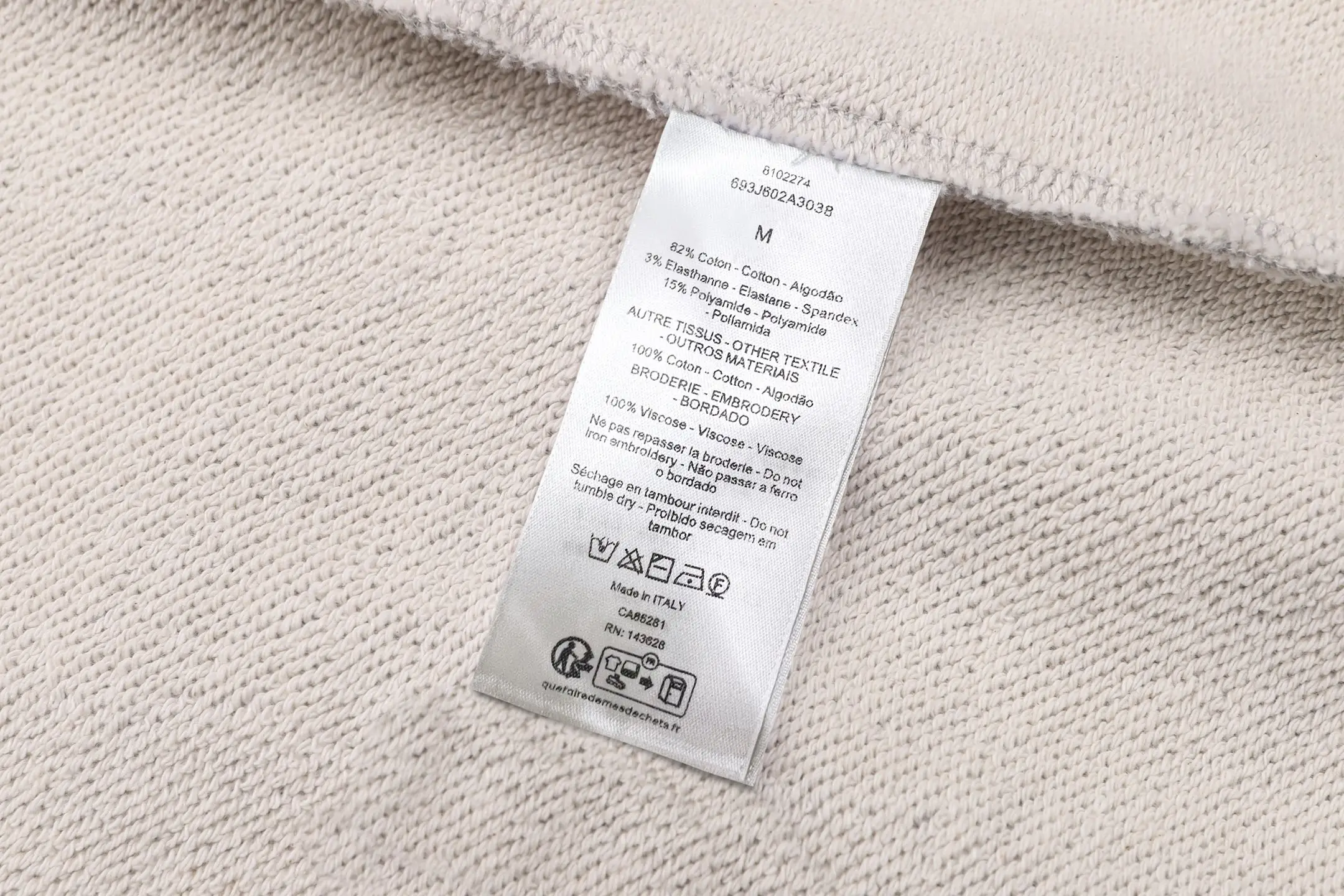 Logo Embroidery Color-Block Sweatshirt D25519086 — view 9