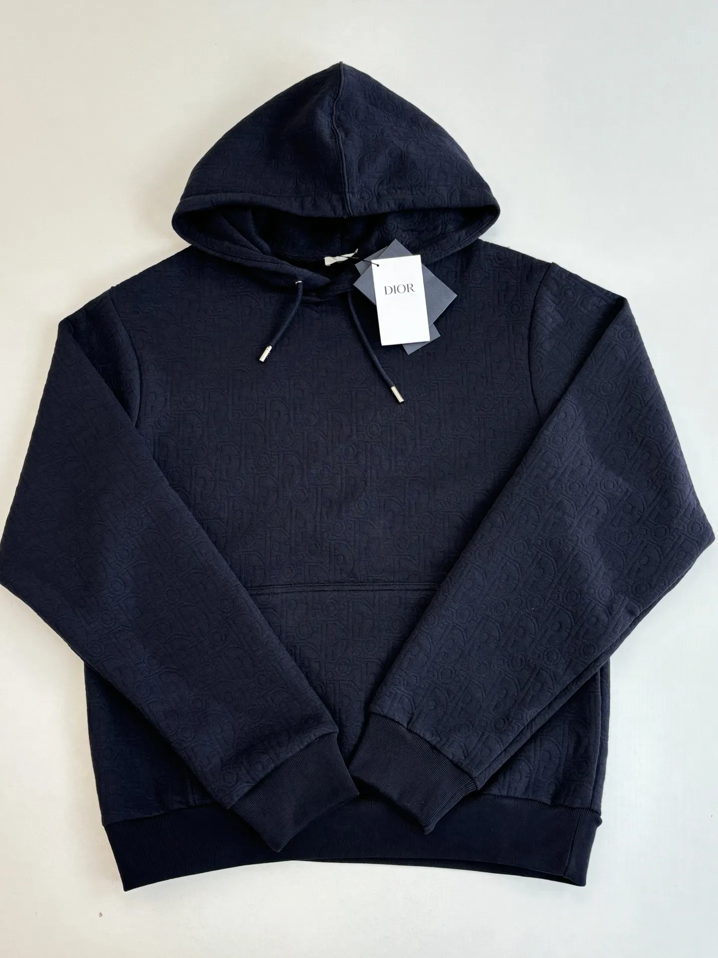 Oblique Jacquard Cotton-Blend Hoodie D25522013 — view 3