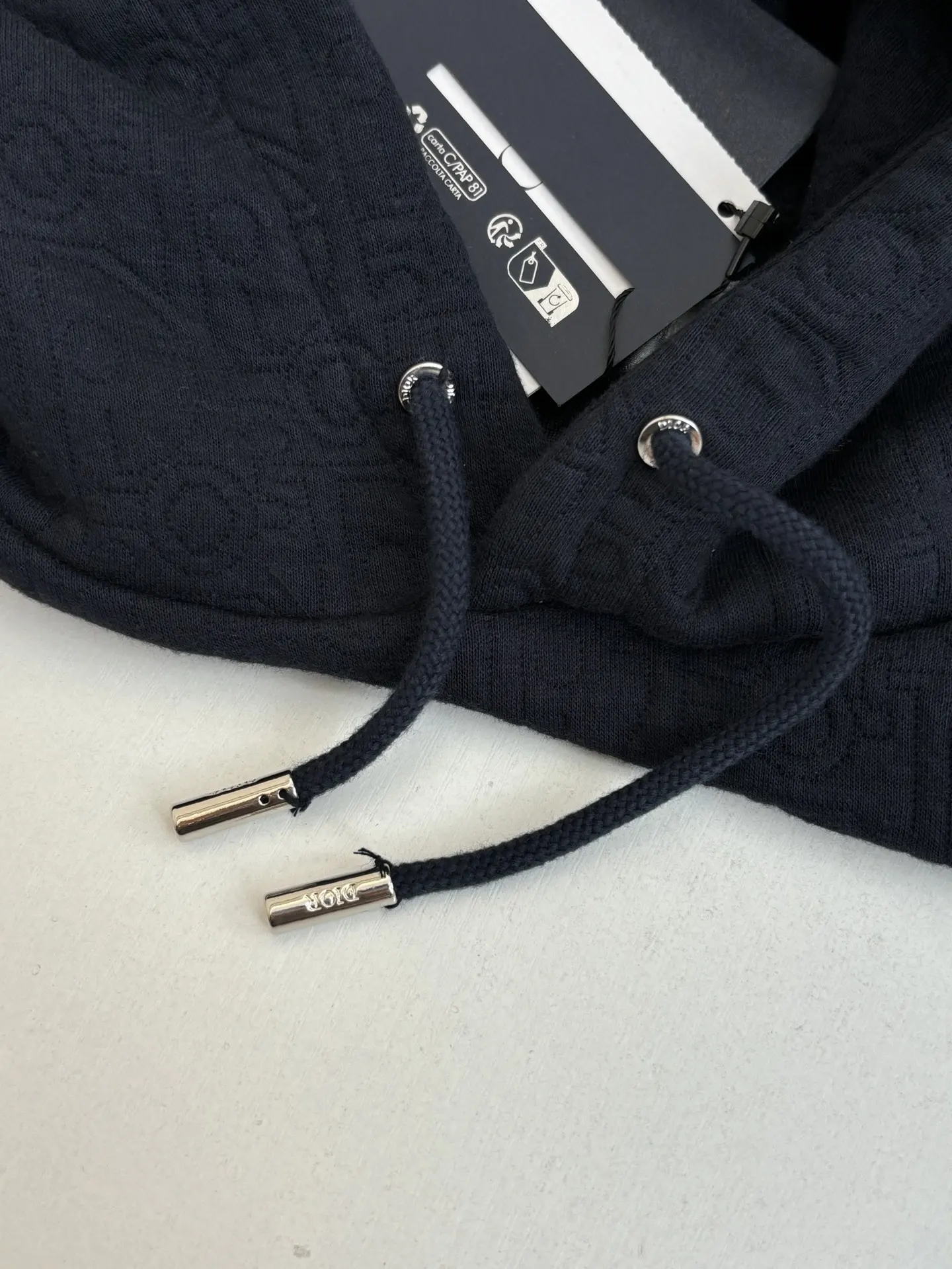 Oblique Jacquard Cotton-Blend Hoodie D25522013 — view 10