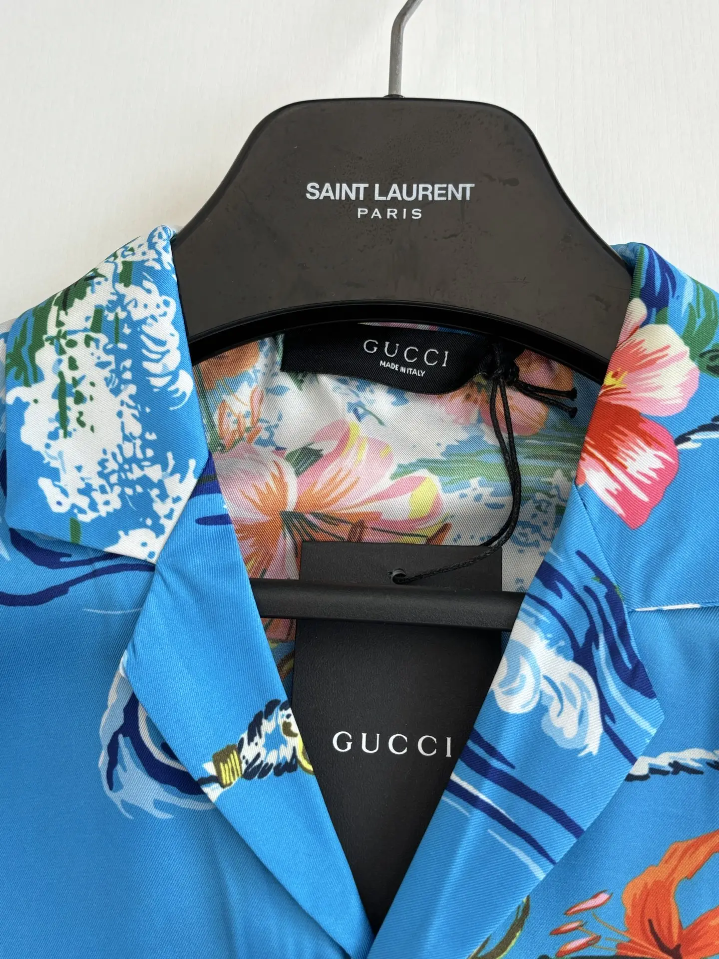 Floral and Wave Print Camp-Collar Shirt D25518600 — view 5