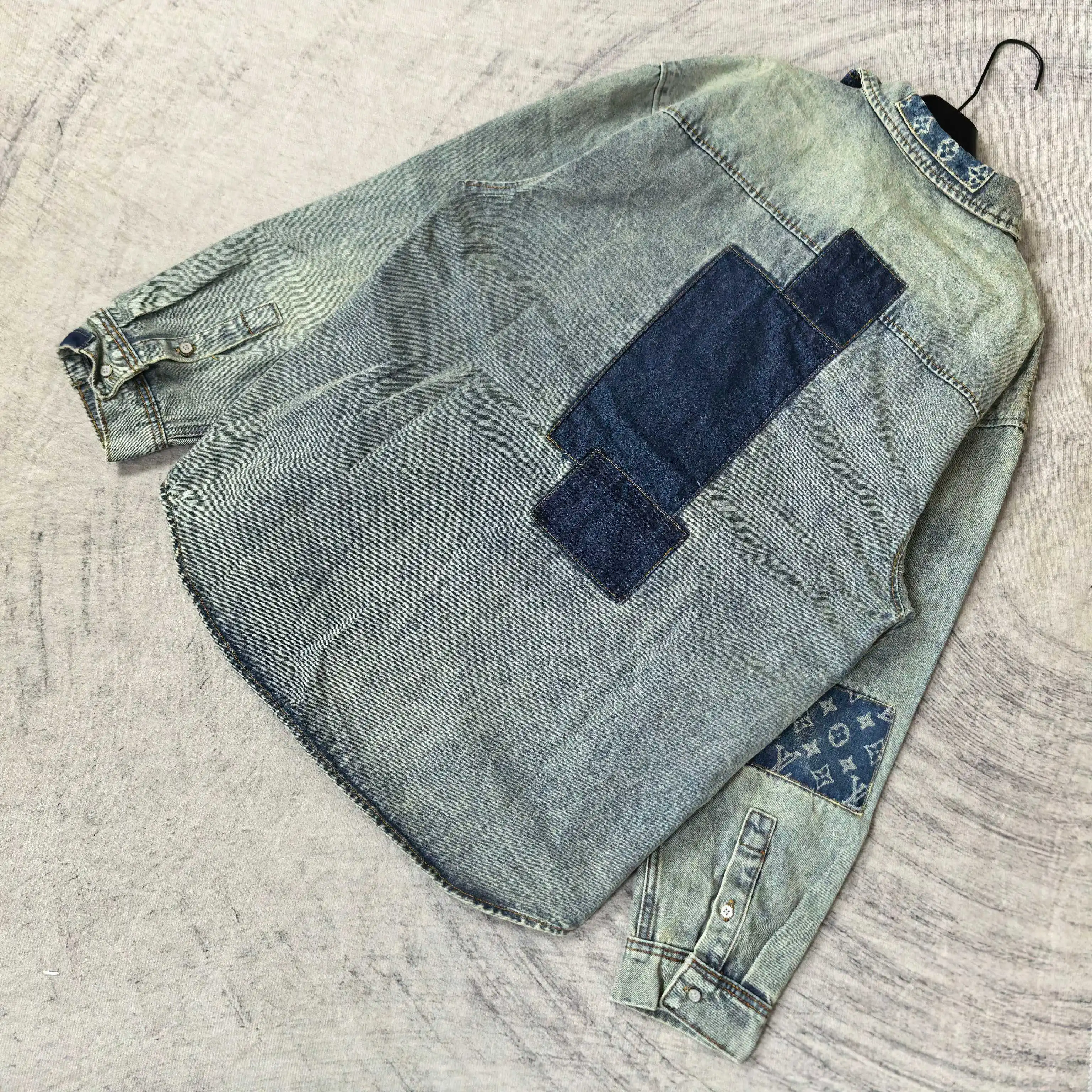 Patchwork Monogram Denim Shirt Jacket D25524502 — view 5