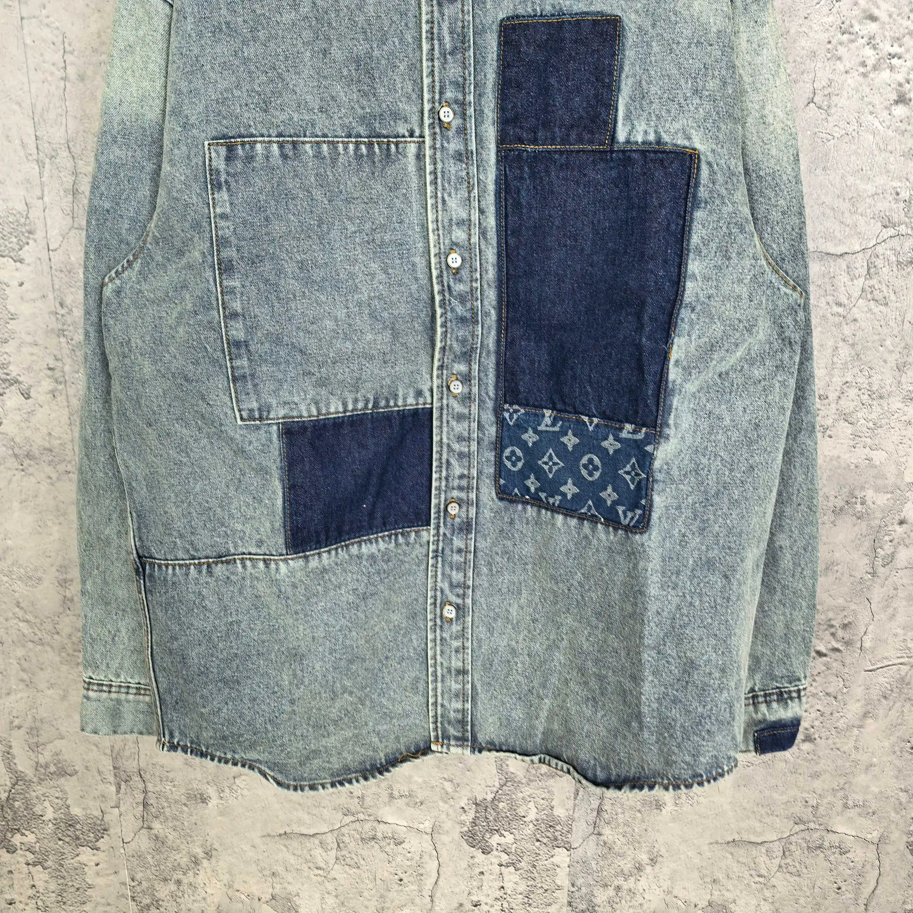 Patchwork Monogram Denim Shirt Jacket D25524502 — view 10