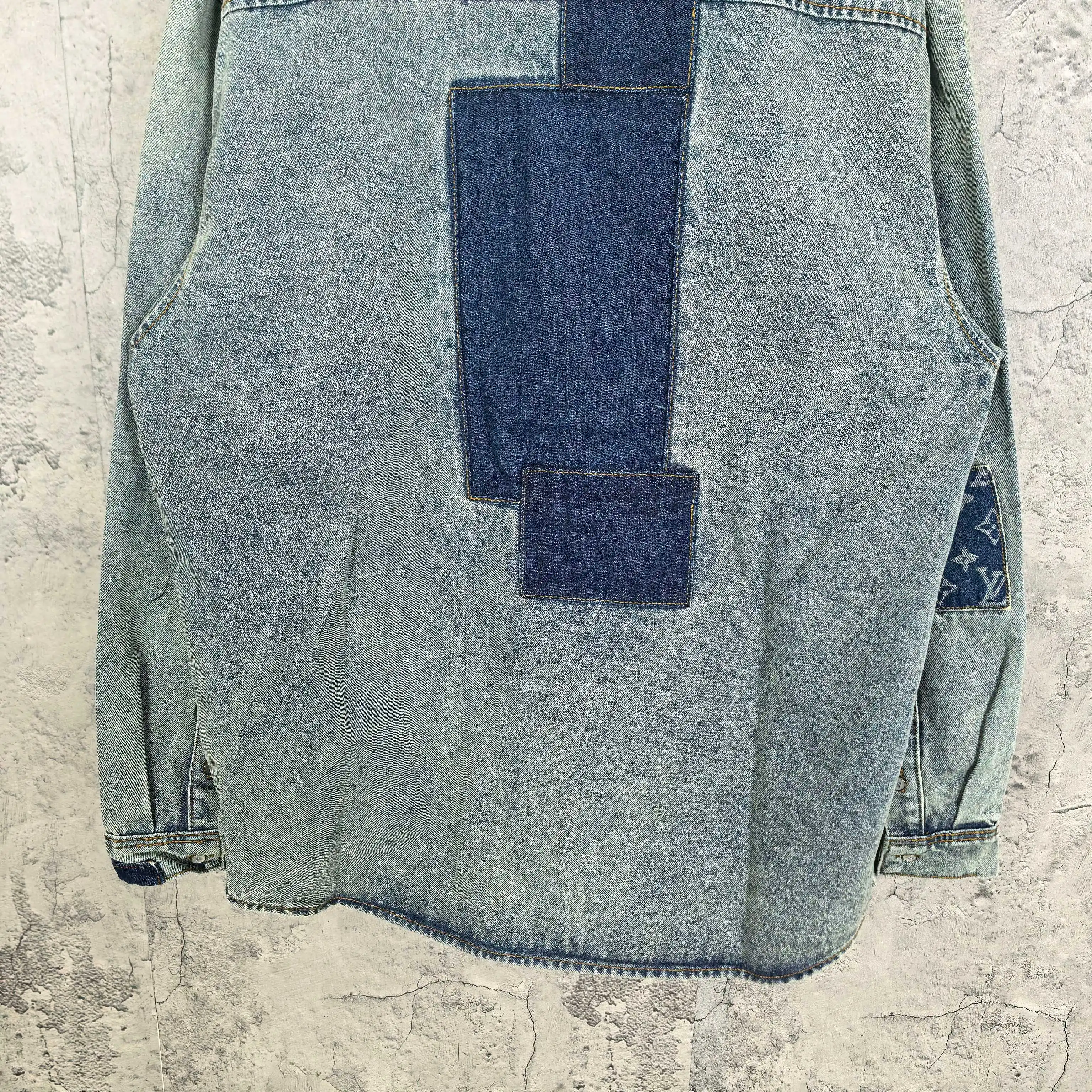 Patchwork Monogram Denim Shirt Jacket D25524502 — view 12