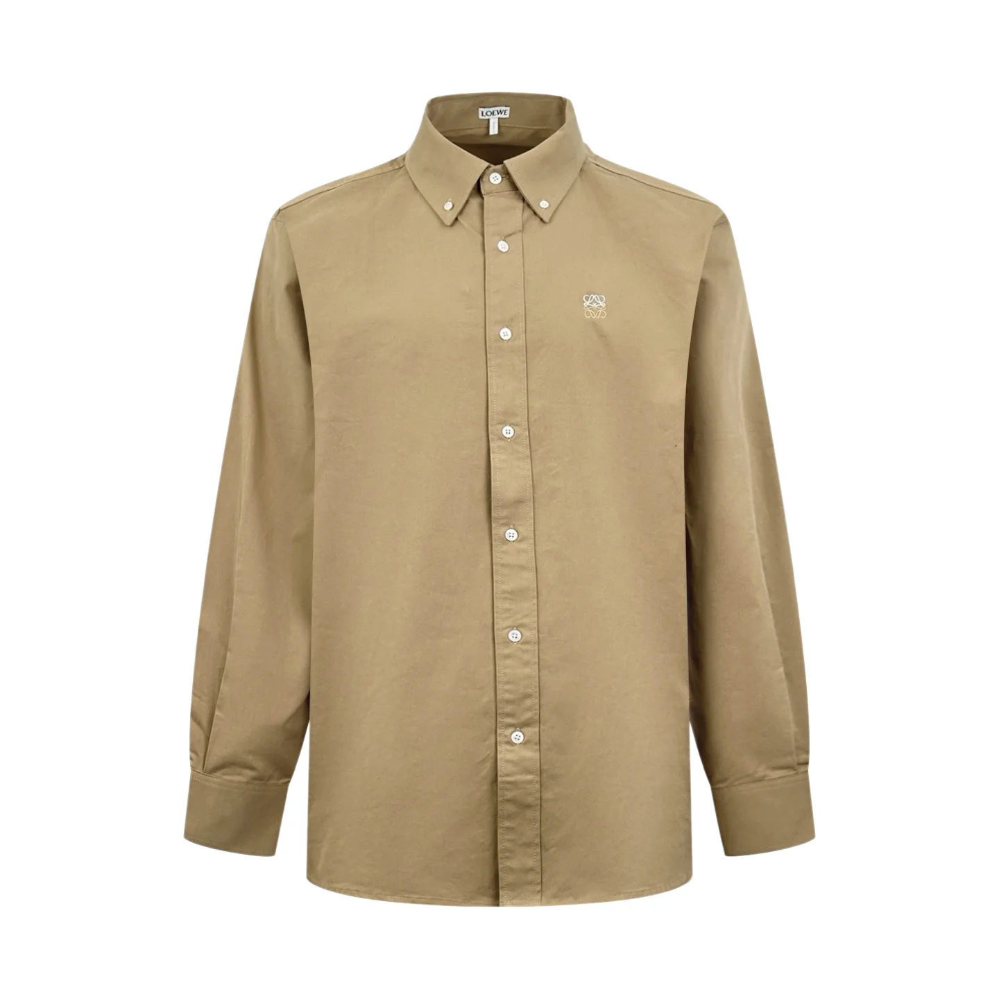 Anagram Embroidered Cotton-Twill Shirt D25522313