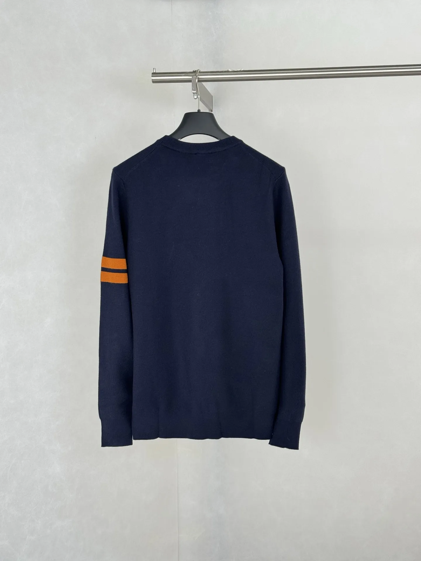 Striped Sleeve Crew-Neck Knit Sweater D25521233 — view 2