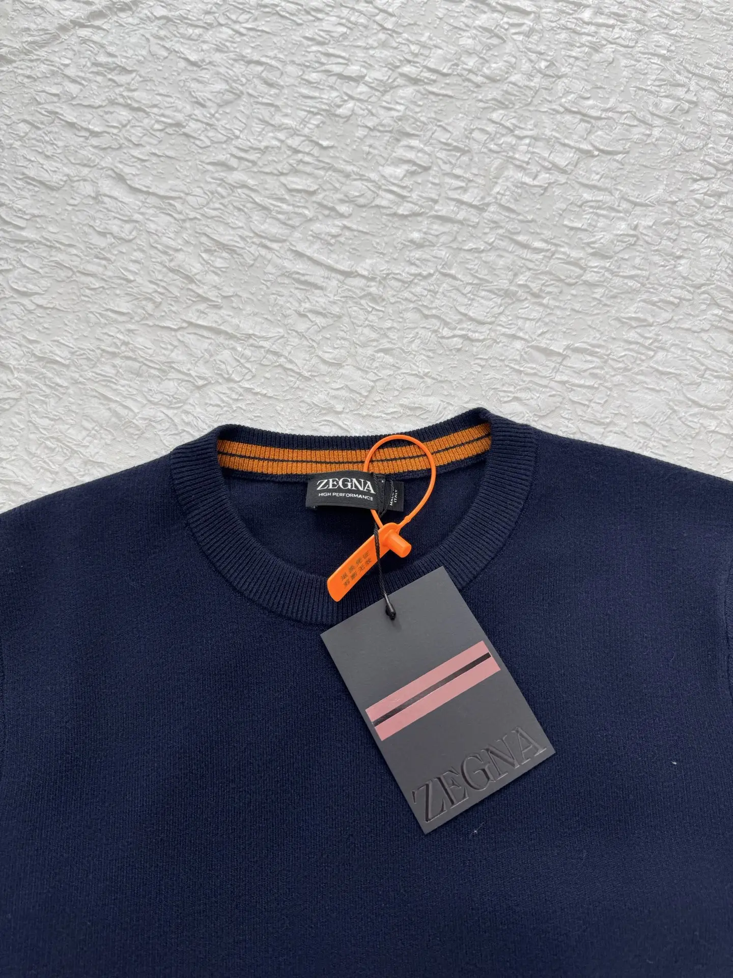Striped Sleeve Crew-Neck Knit Sweater D25521233 — view 4