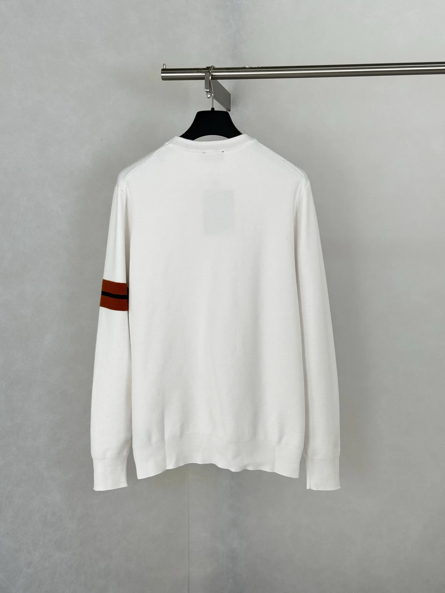 Striped Sleeve Crew-Neck Knit Sweater D25521234 — view 2