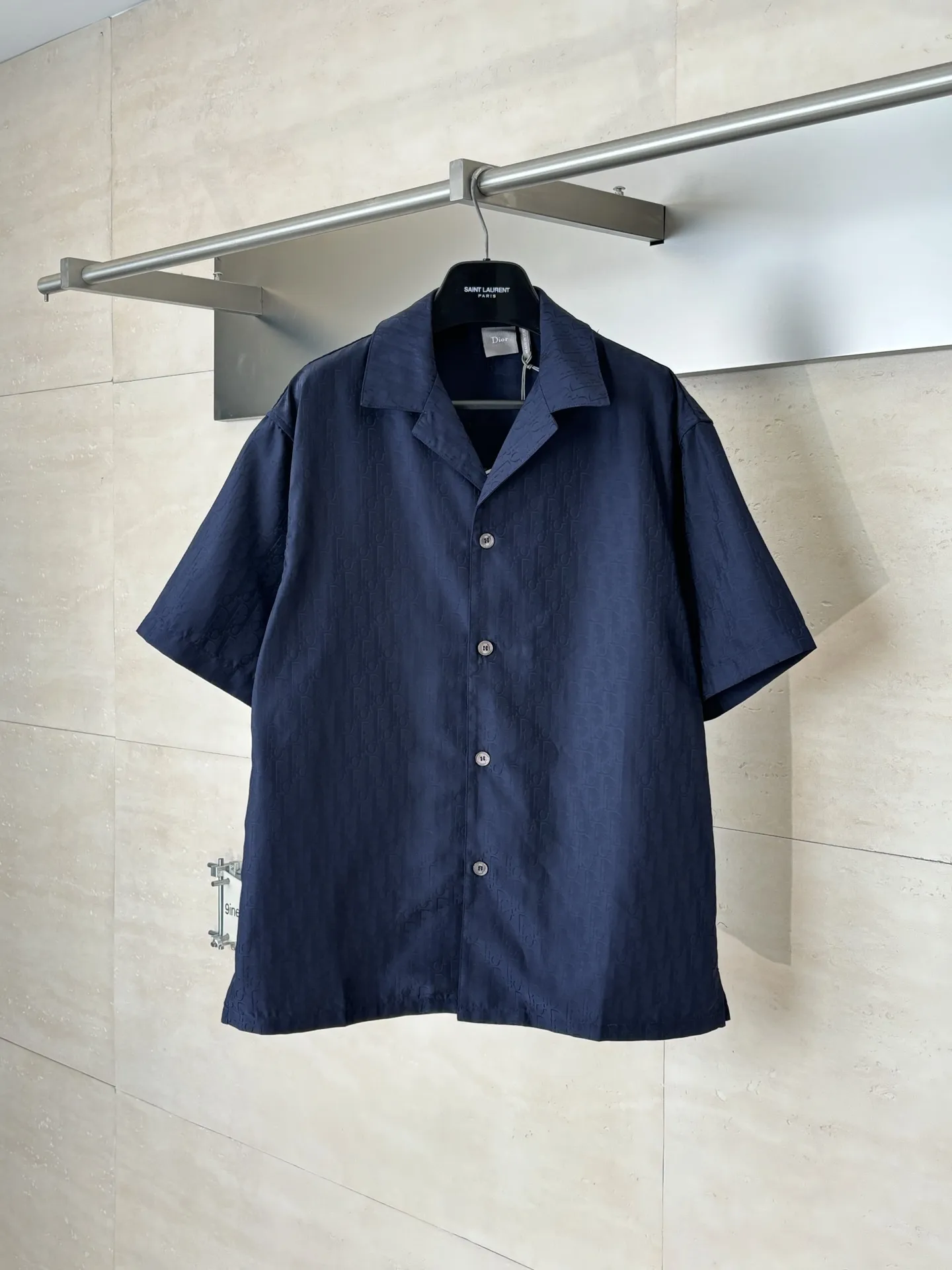 Oblique Jacquard Short-Sleeve Shirt D25818632