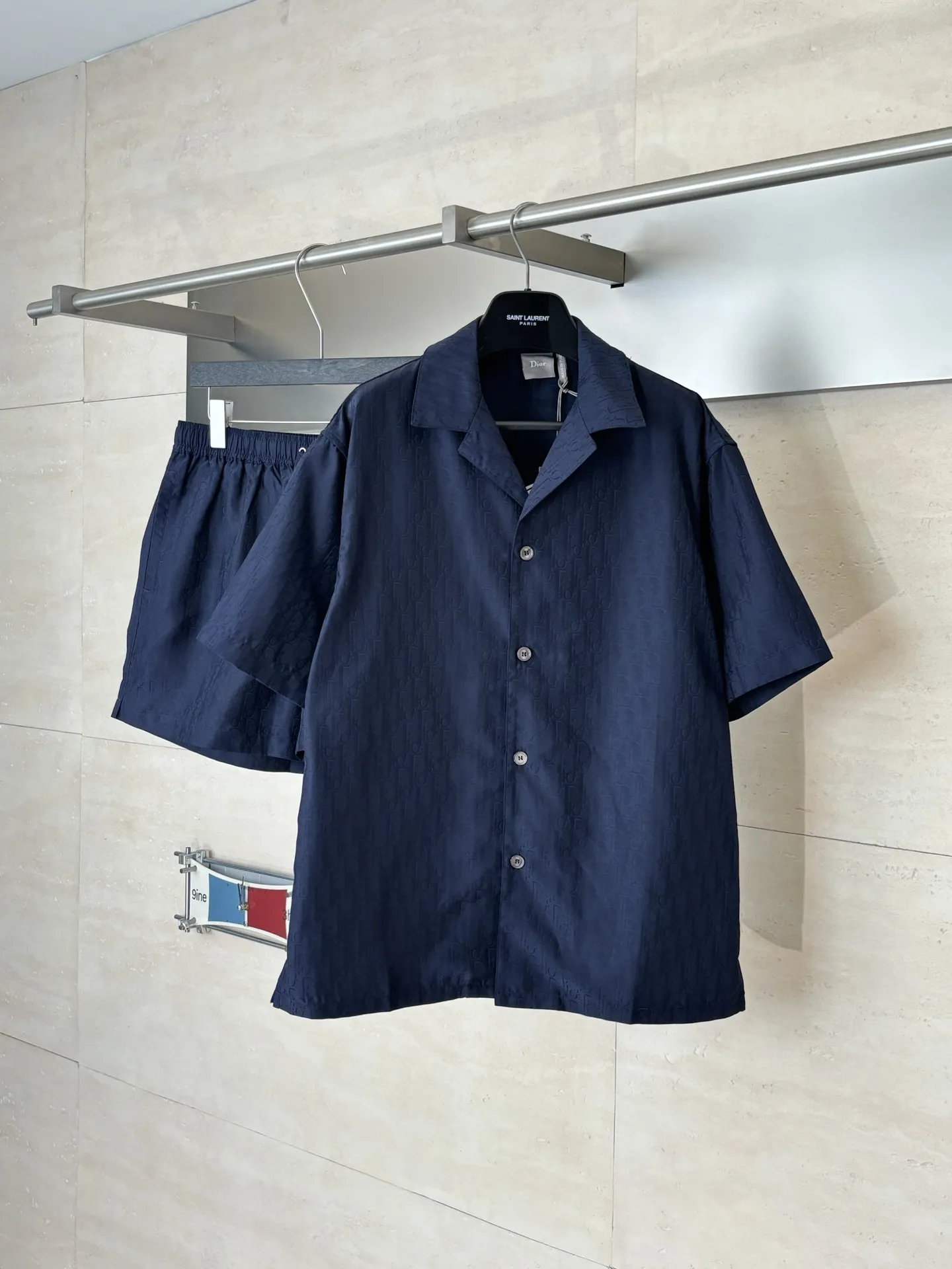 Oblique Jacquard Short-Sleeve Shirt D25818632 — view 4