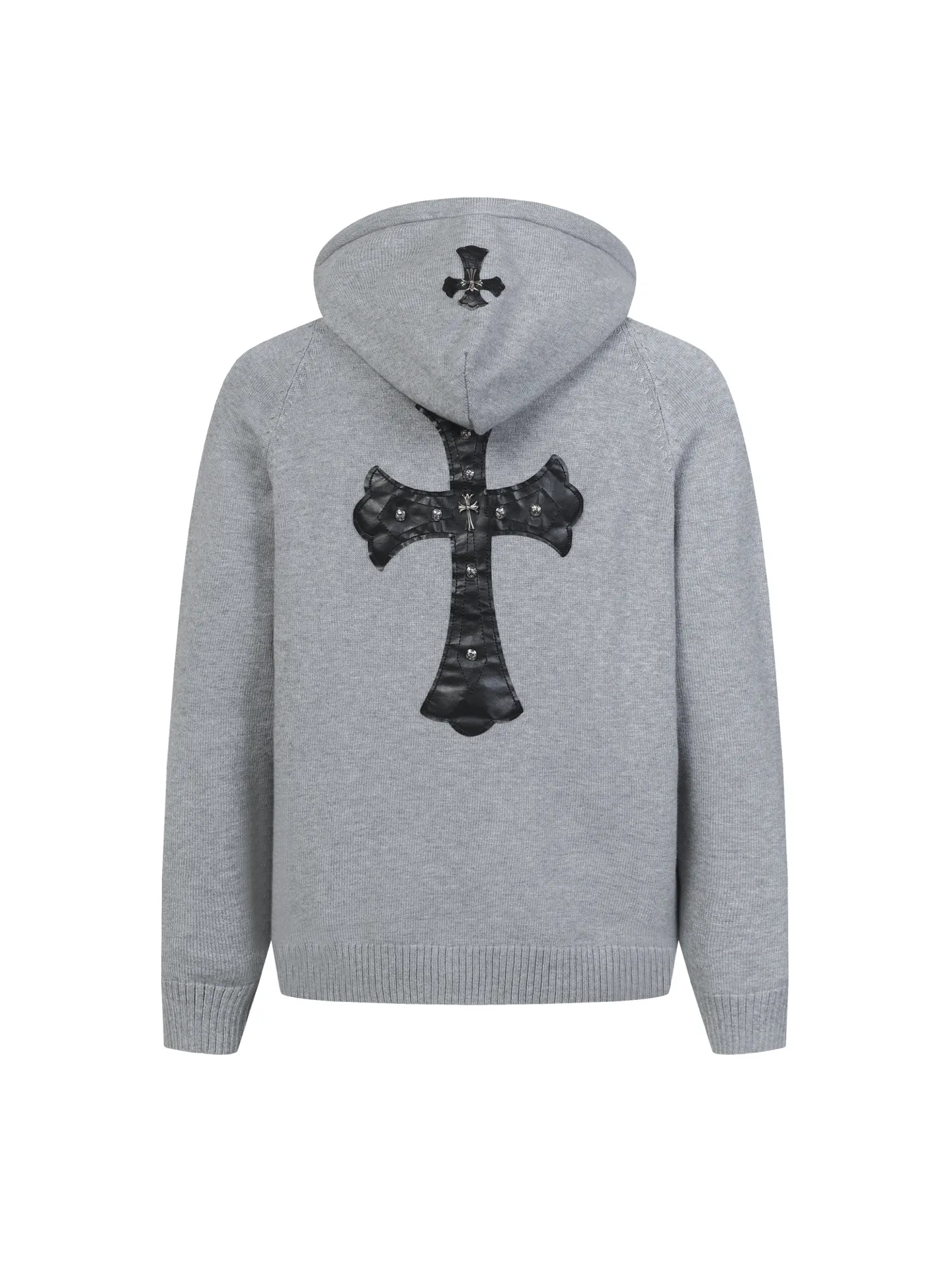 Half-Zip Knitted Cotton Hoodie D26024924 — view 2