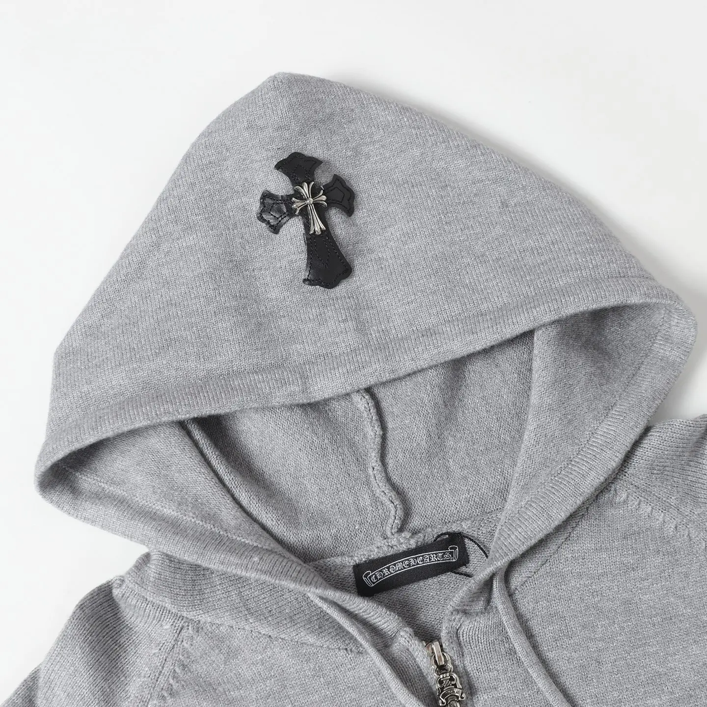 Half-Zip Knitted Cotton Hoodie D26024924 — view 3