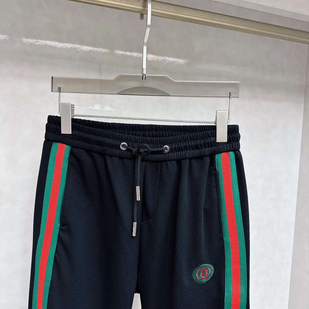 Web-Stripe Logo Cotton-Blend Sweatpants D26014850