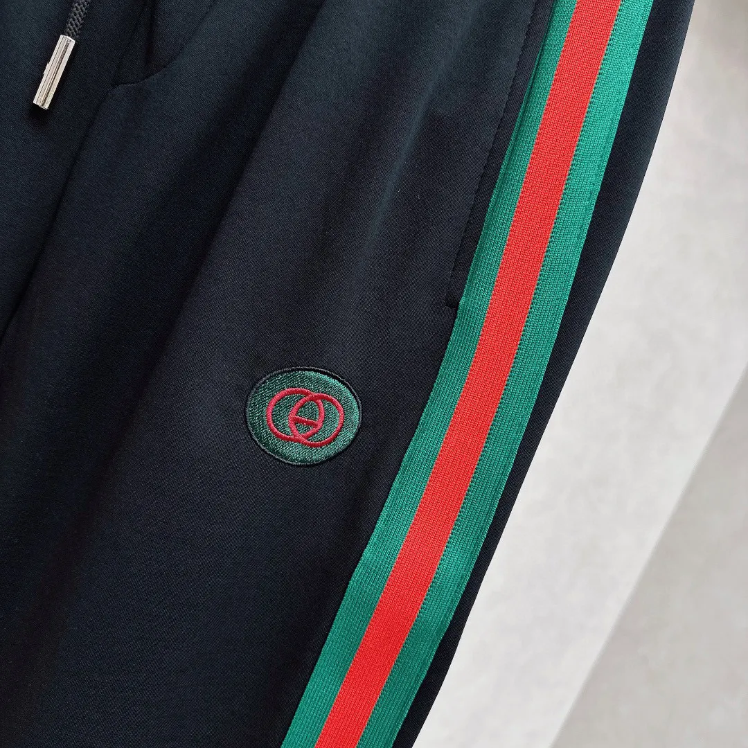 Web-Stripe Logo Cotton-Blend Sweatpants D26014850 — view 4