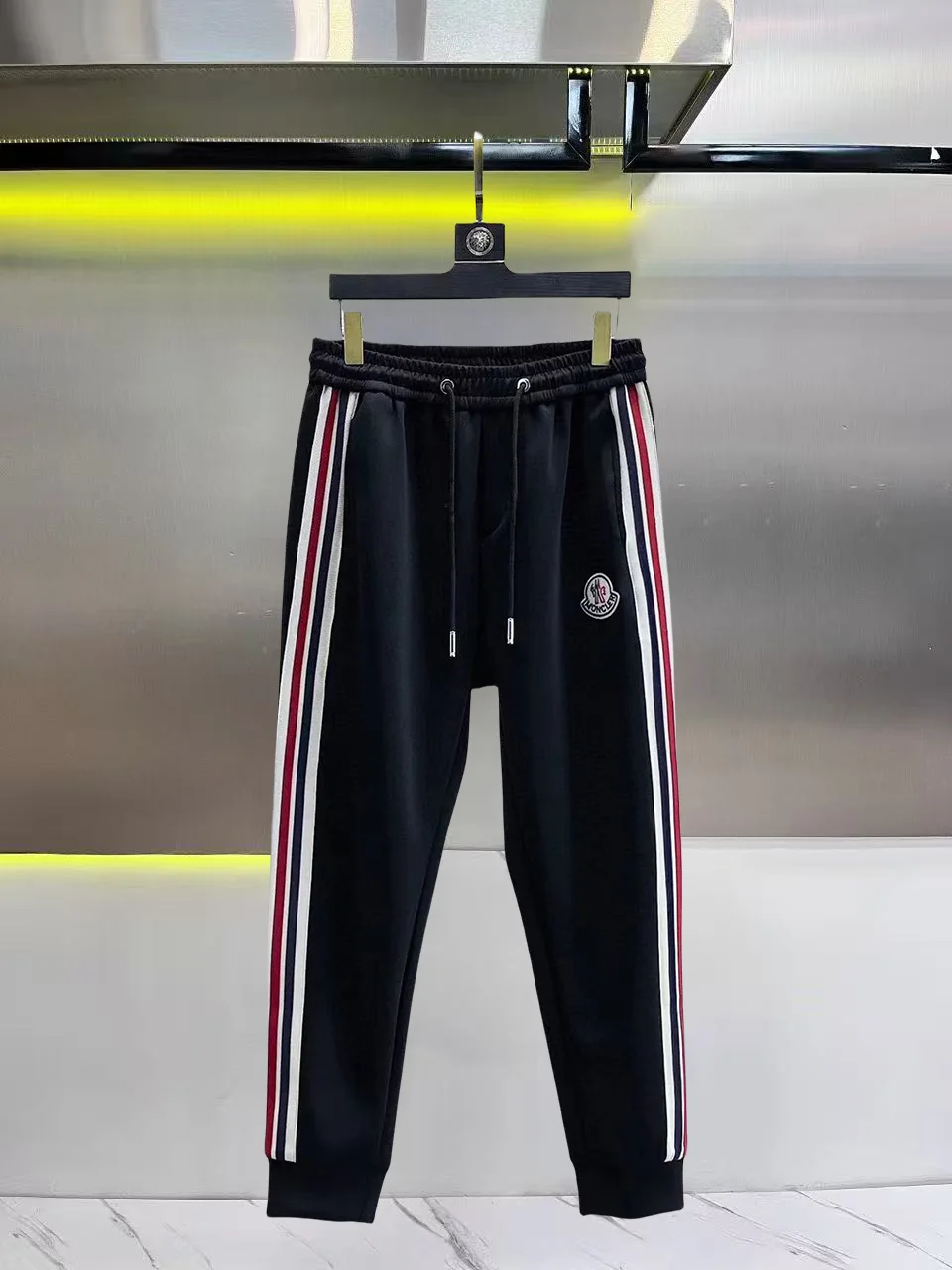Logo-Appliquéd Striped Cotton-Blend Sweatpants D26014852