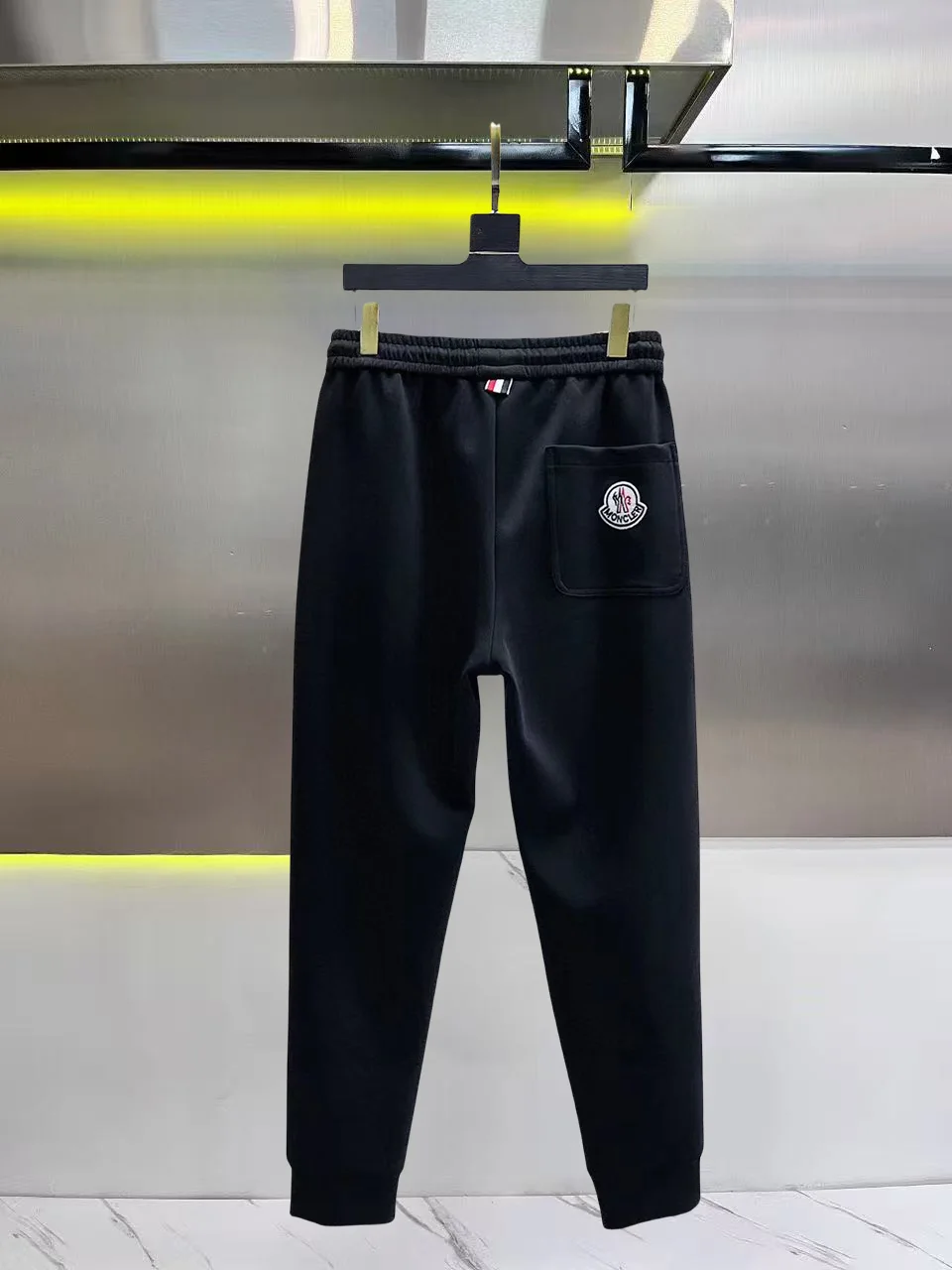 Logo-Appliquéd Striped Cotton-Blend Sweatpants D26014852 — view 2