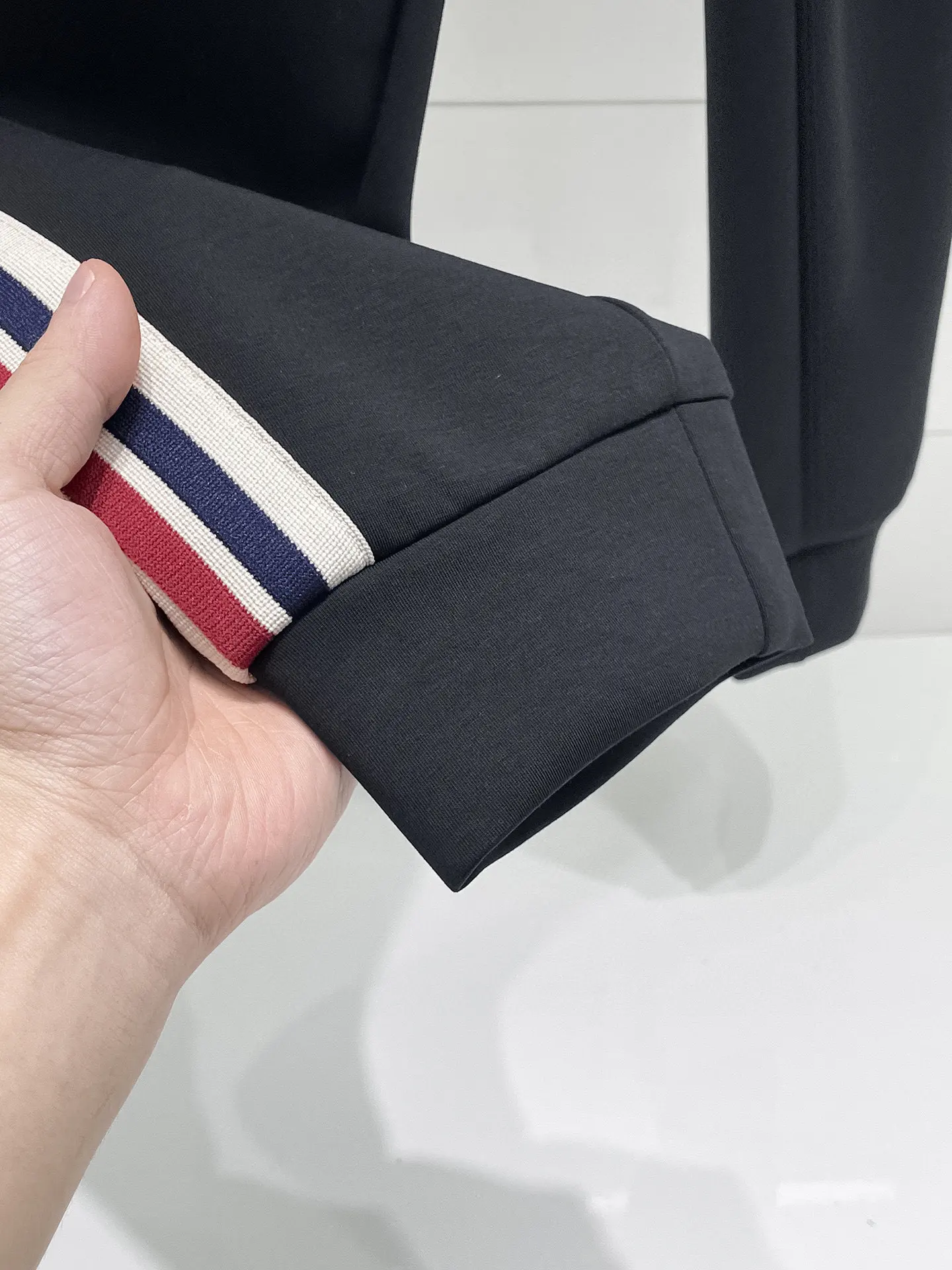 Logo-Appliquéd Striped Cotton-Blend Sweatpants D26014852 — view 3