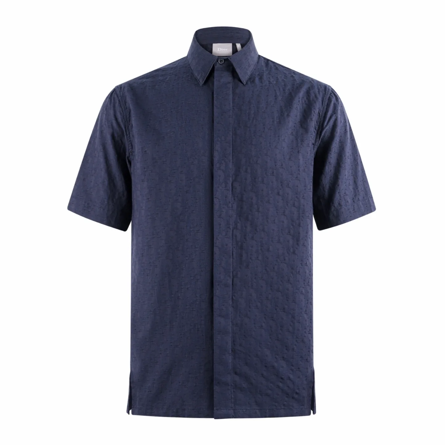 Oblique Jacquard Silk-Blend Short-Sleeve Shirt D26022413