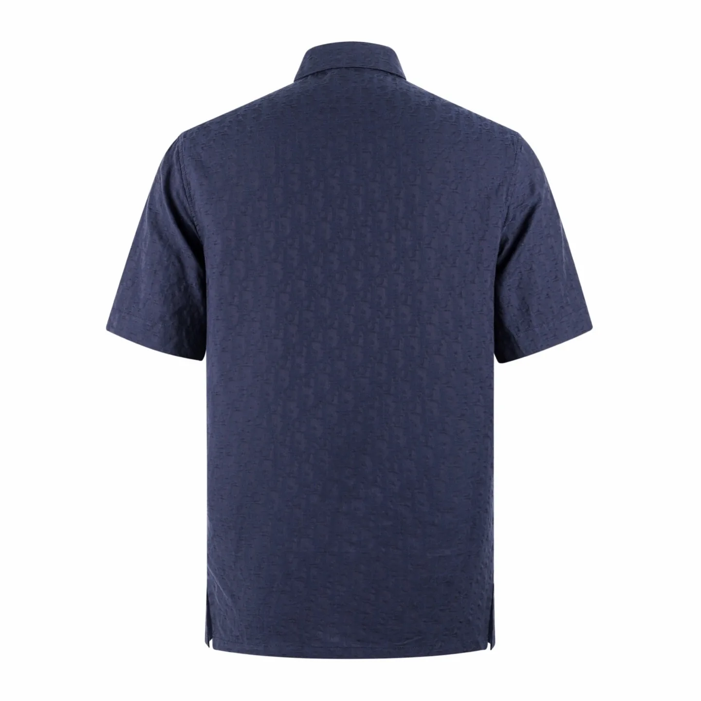 Oblique Jacquard Silk-Blend Short-Sleeve Shirt D26022413 — view 2