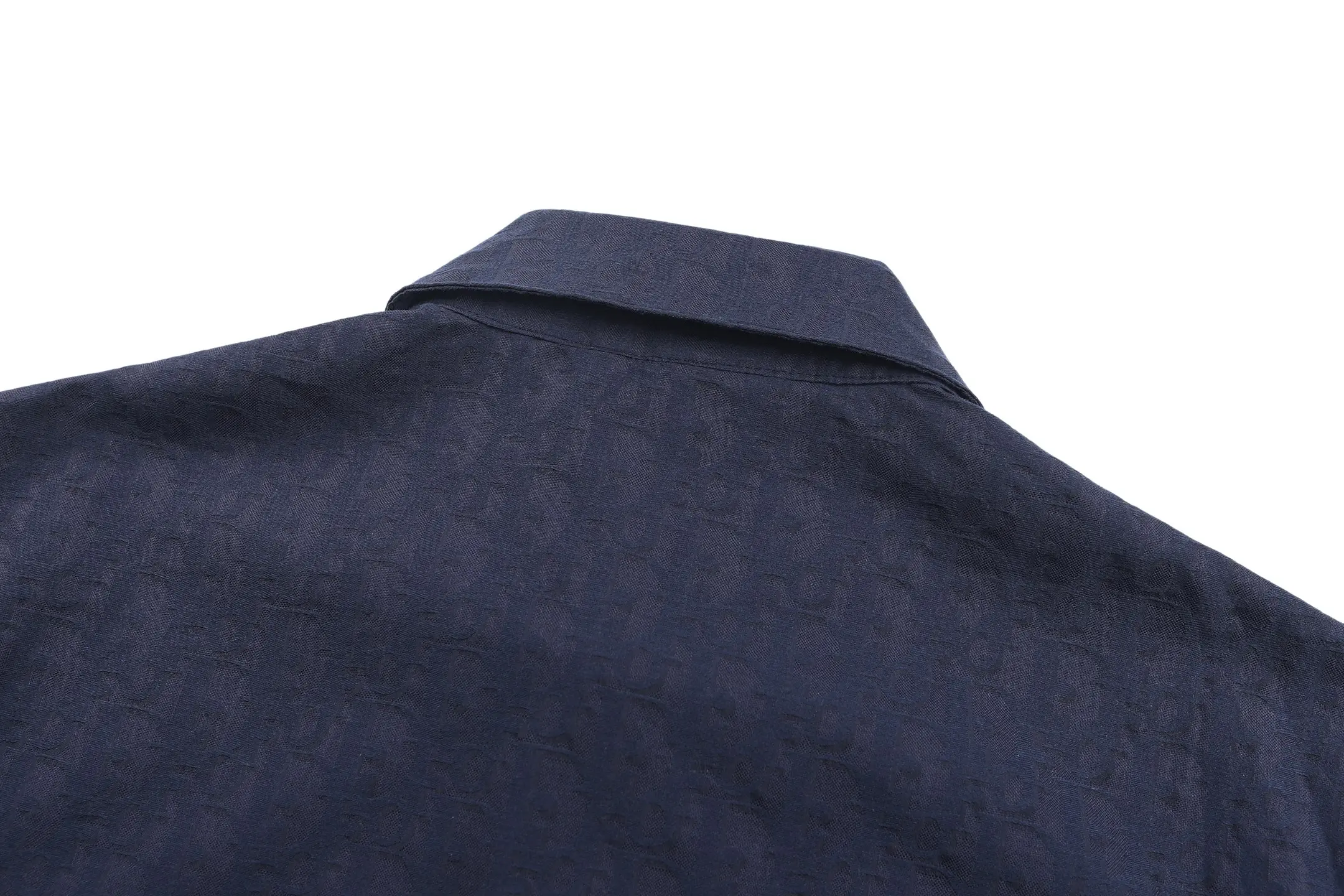 Oblique Jacquard Silk-Blend Short-Sleeve Shirt D26022413 — view 4
