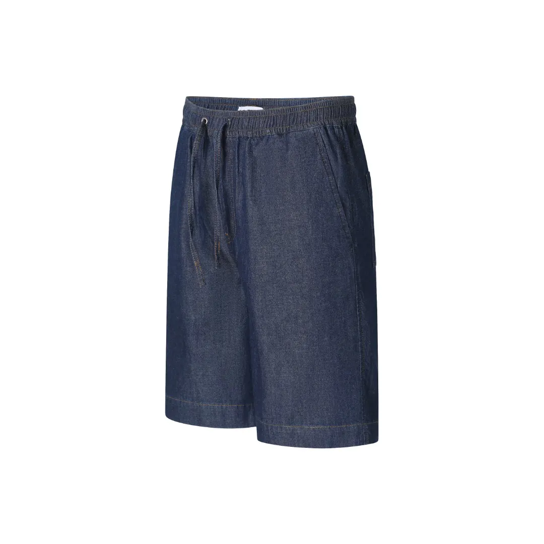 Anagram Embroidered Denim Drawstring Shorts D26018779 — view 2