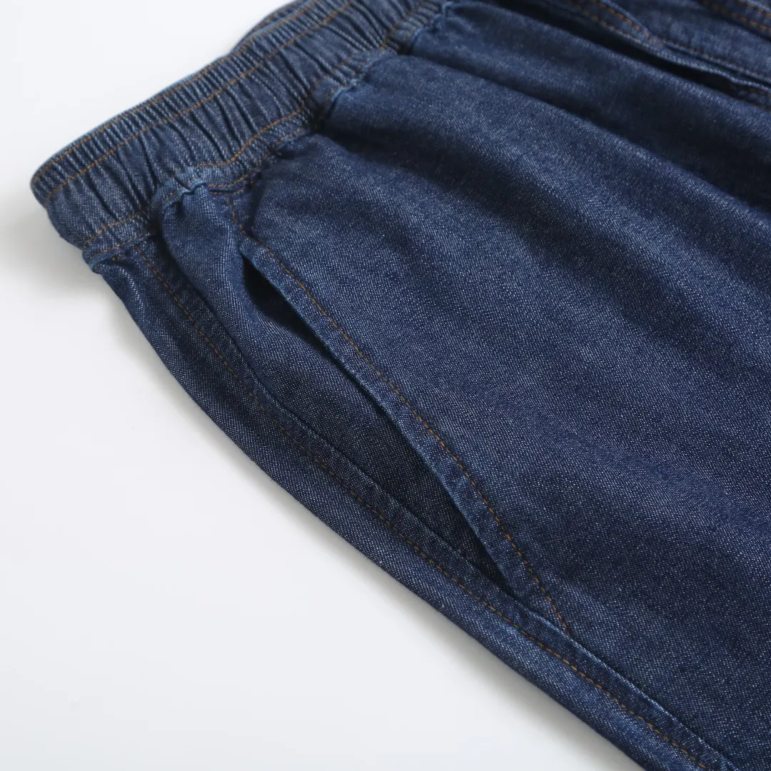 Anagram Embroidered Denim Drawstring Shorts D26018779 — view 5
