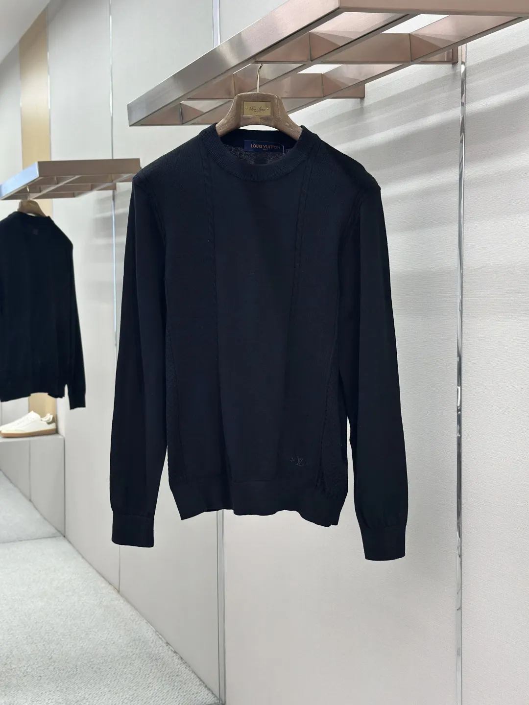 Logo Jacquard Mesh Crew-Neck Sweater D26019189