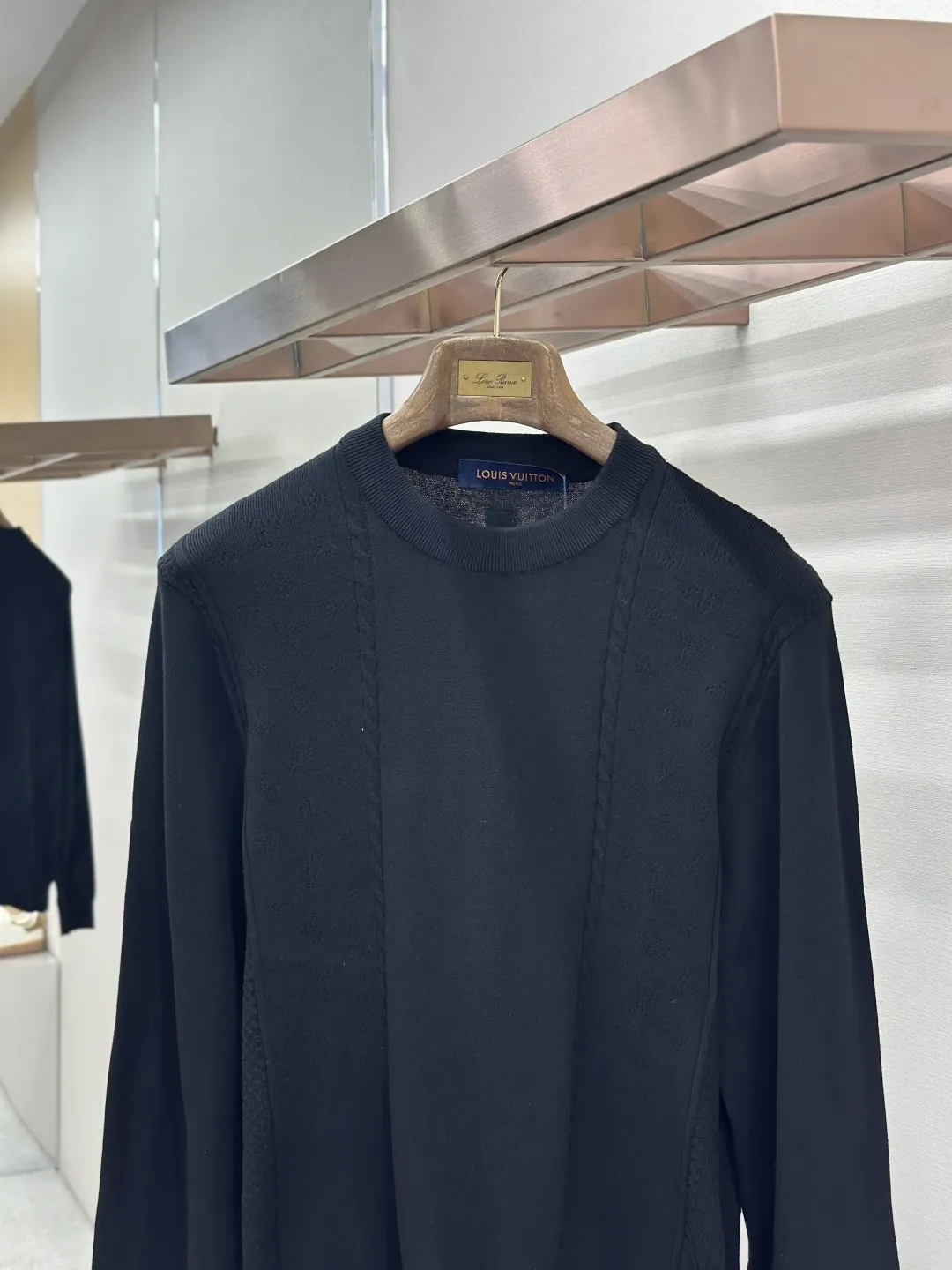 Logo Jacquard Mesh Crew-Neck Sweater D26019189 — view 4