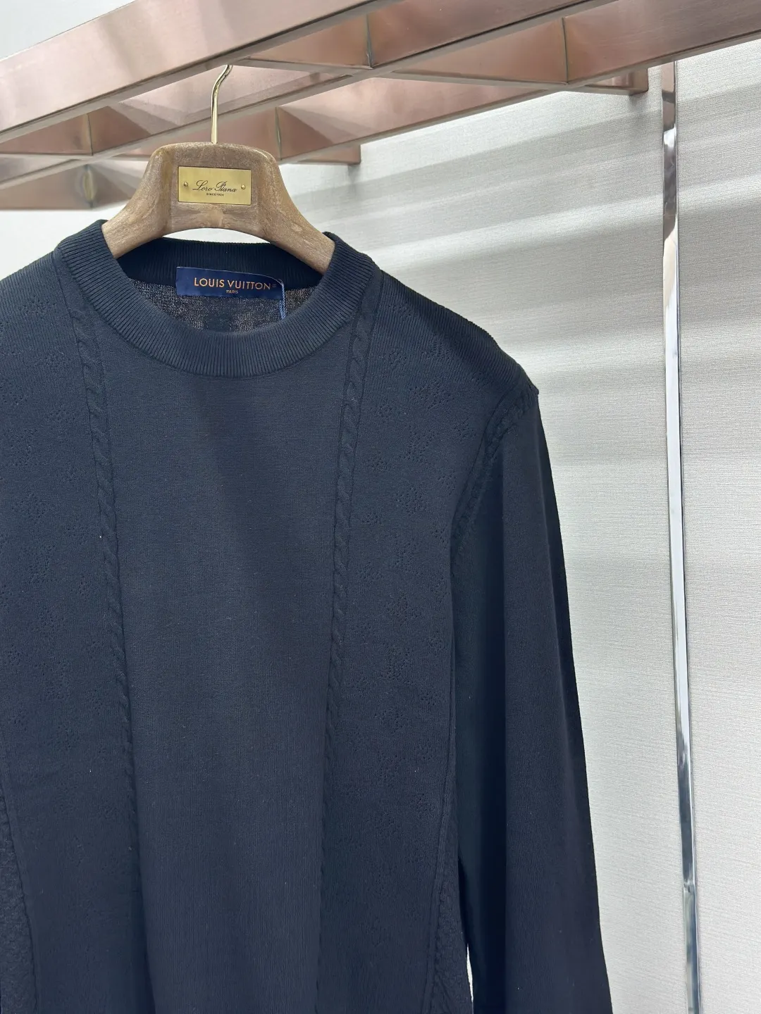 Logo Jacquard Mesh Crew-Neck Sweater D26019189 — view 6