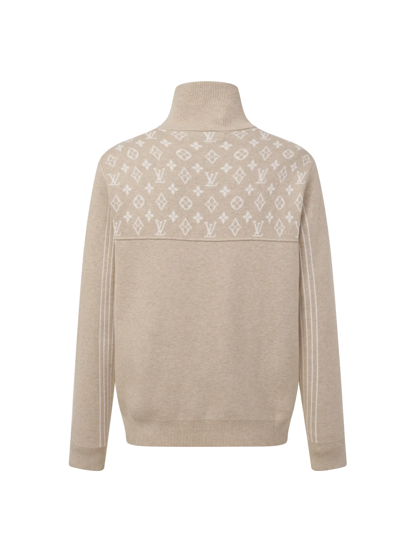 Monogram Jacquard Half-Zip Wool Sweater D26024917 — view 2