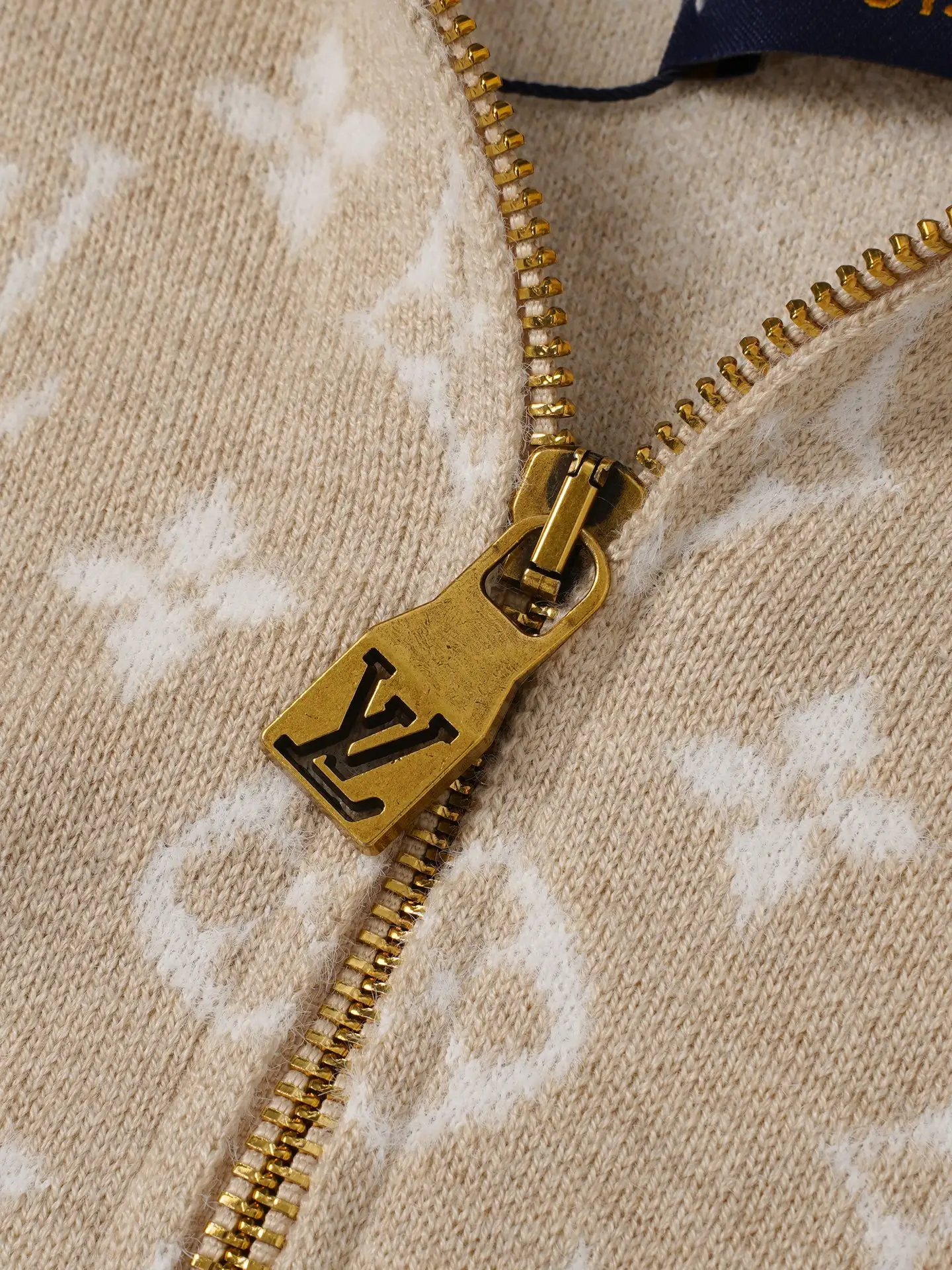 Monogram Jacquard Half-Zip Wool Sweater D26024917 — view 3